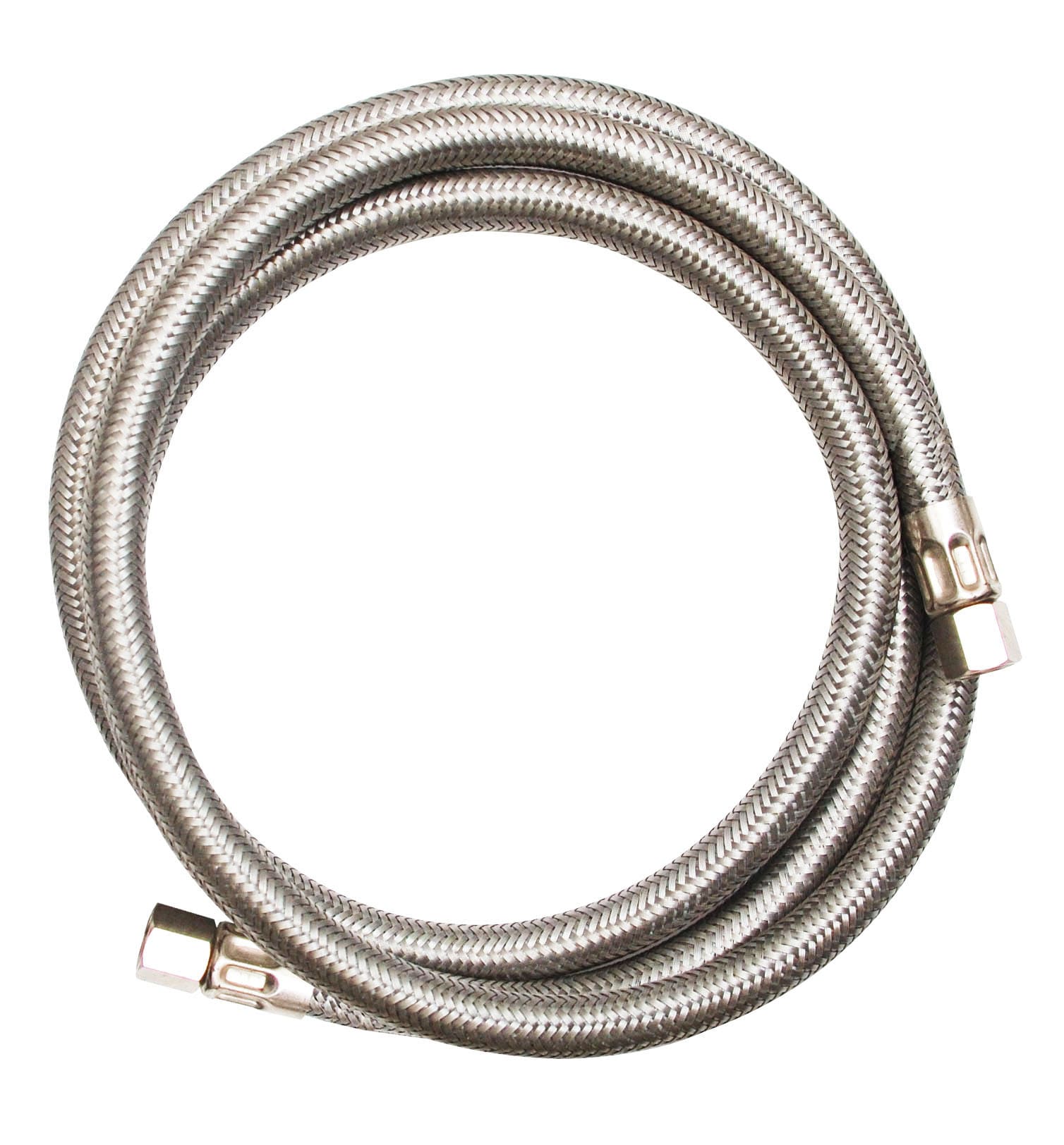 Refrigerator Stainless Braided Ice Water Supply Line 1/4" Comp X 1/4" Comp X 72" 