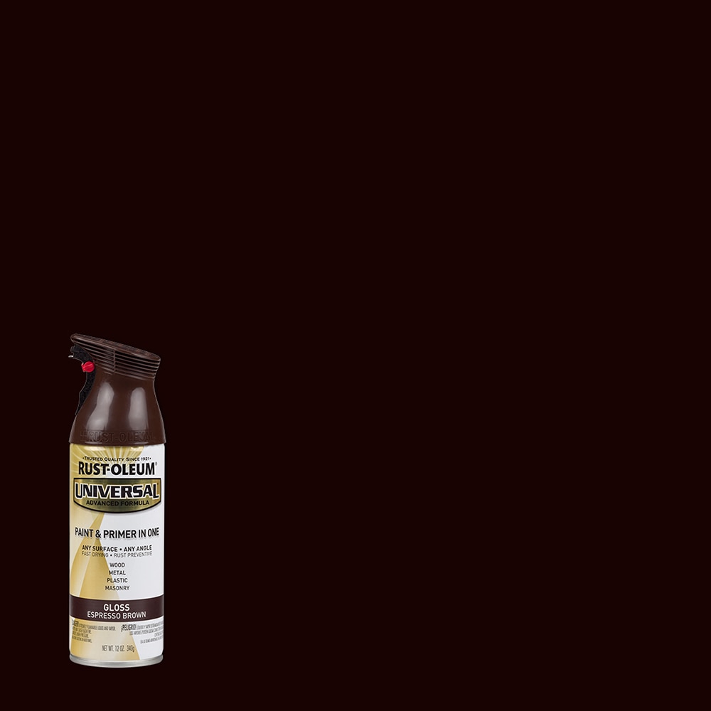 Rust-Oleum 245215 Universal Gloss Espresso Brown Spray paint and primer in one ( NET WT. 12-oz )