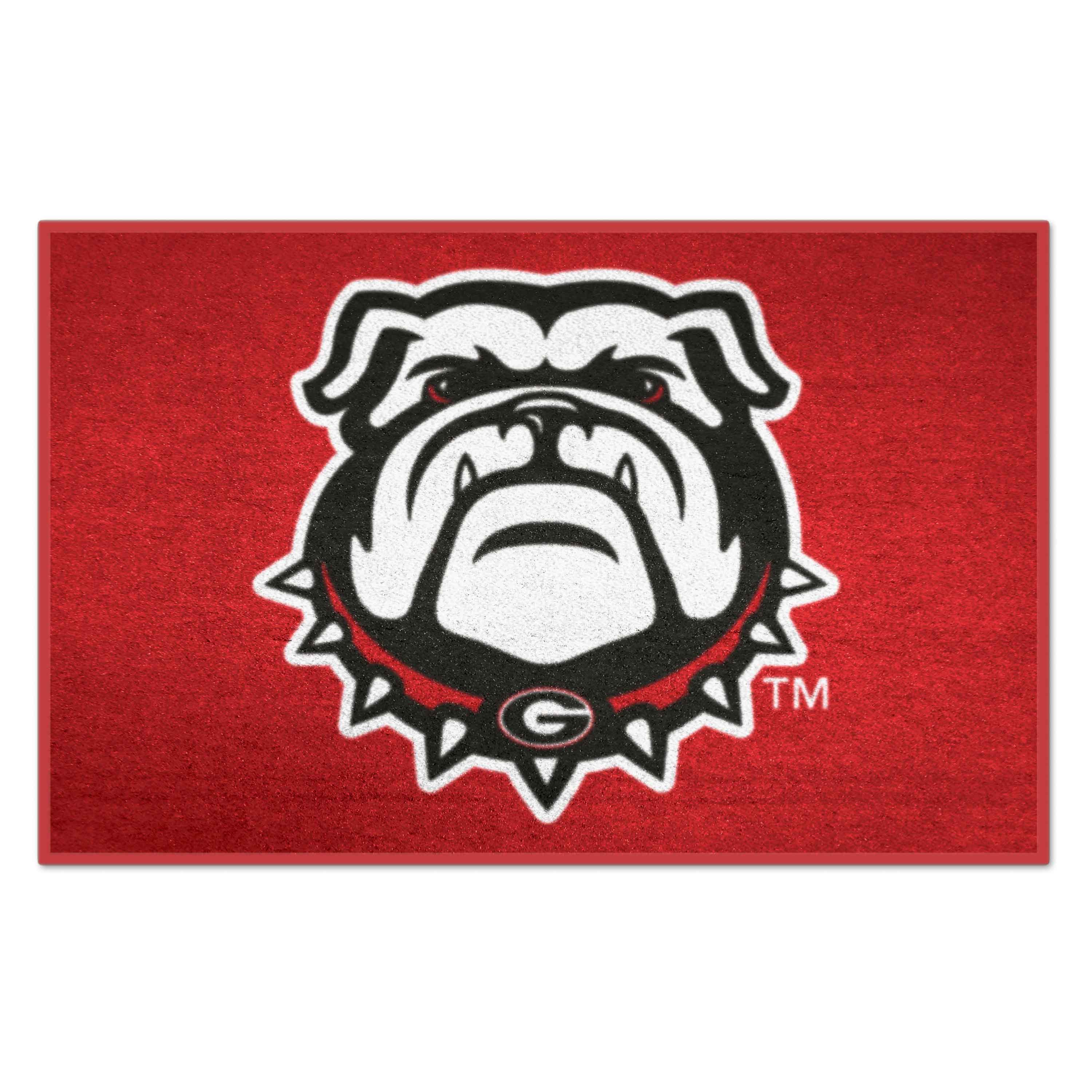 FANMATS 19823 Georgia Bulldogs 2-ft x 3-ft Red Nylon Rectangular Indoor or outdoor Decorative Sports Door mat