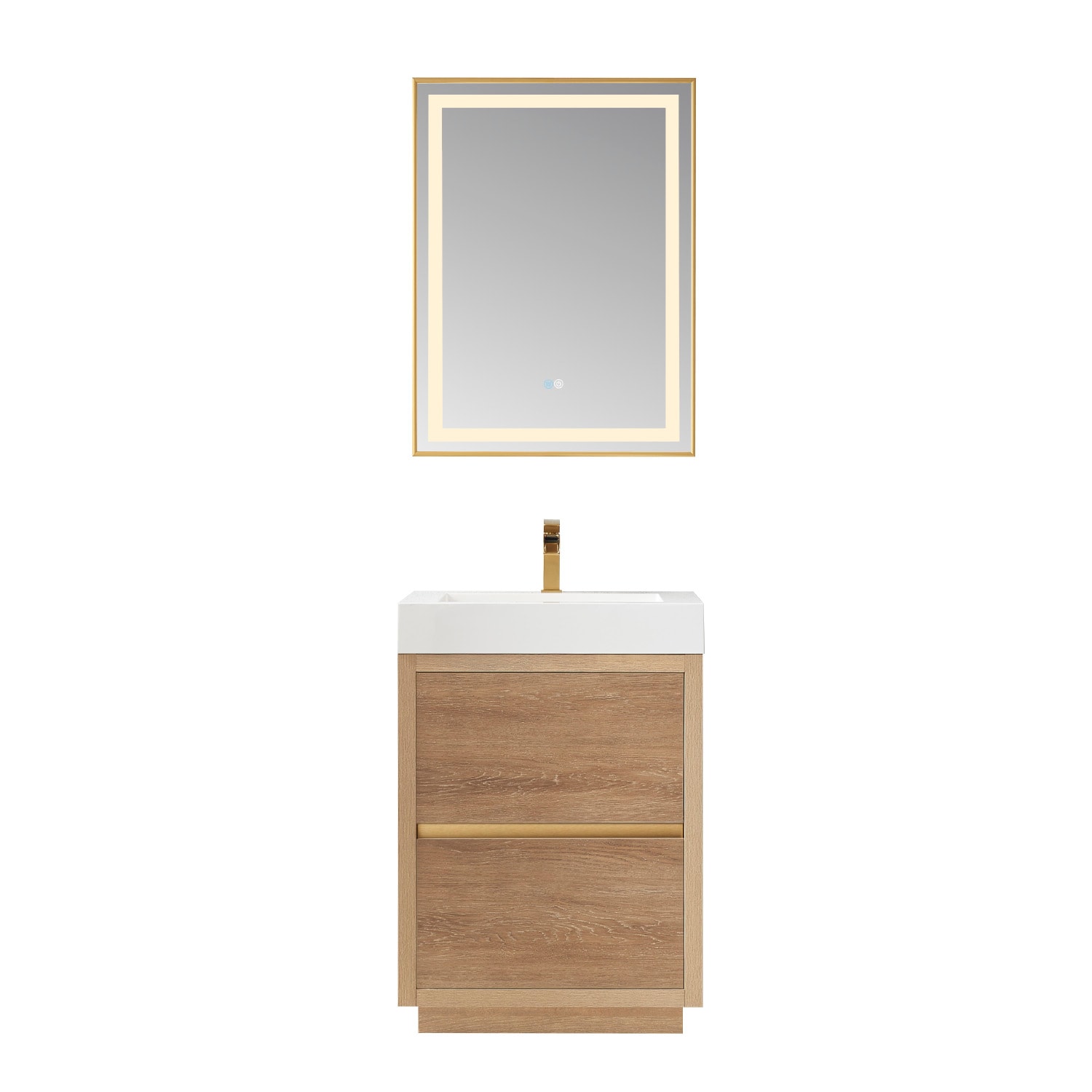 Vinnova Huesca 24-in North American Oak Finish Single Sink Bathroom ...