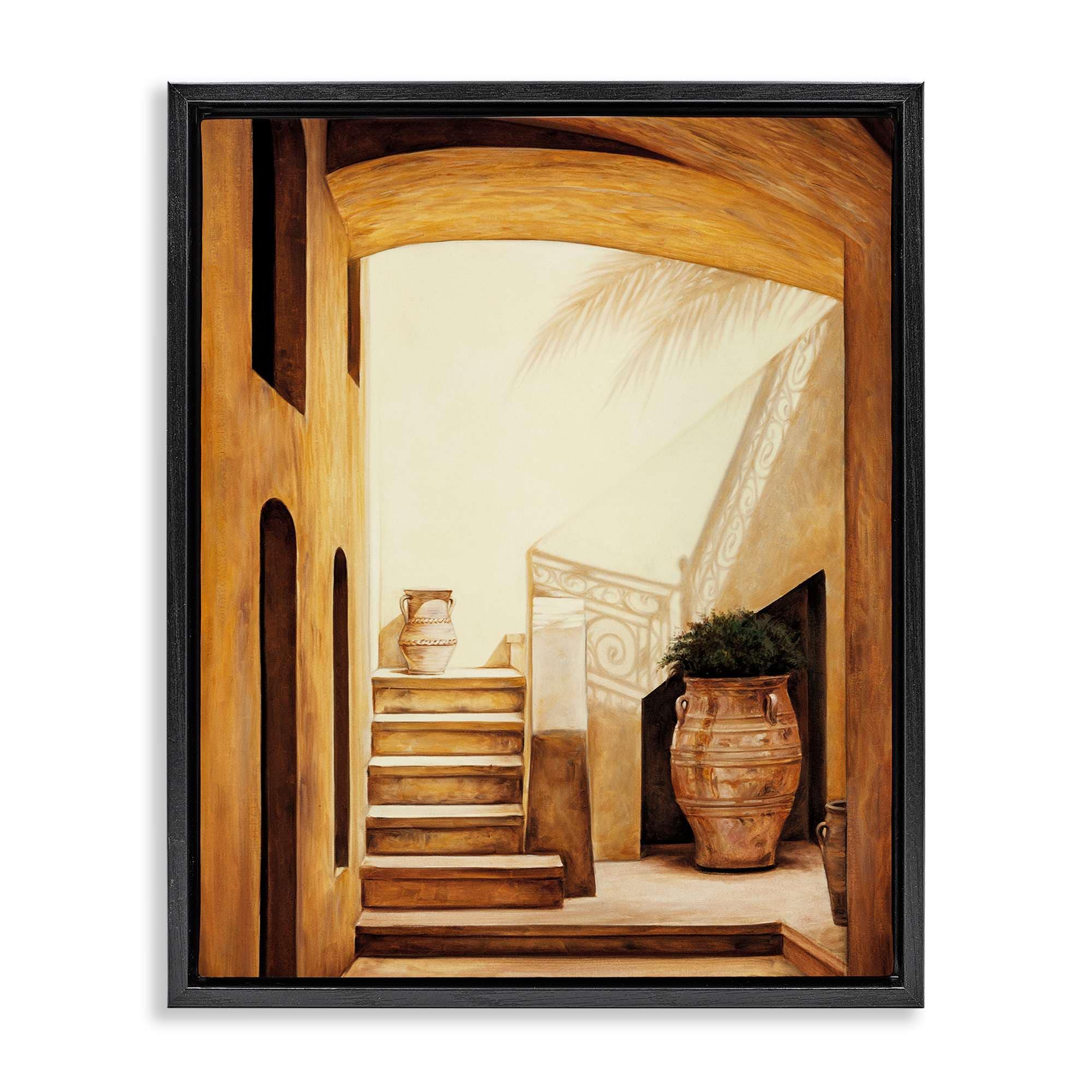 Stupell Industries BS-554-FFB-24X30 Timeless Architecture Interior Black Framed Floater Canvas Wall Art By Eduardo 25 x 31