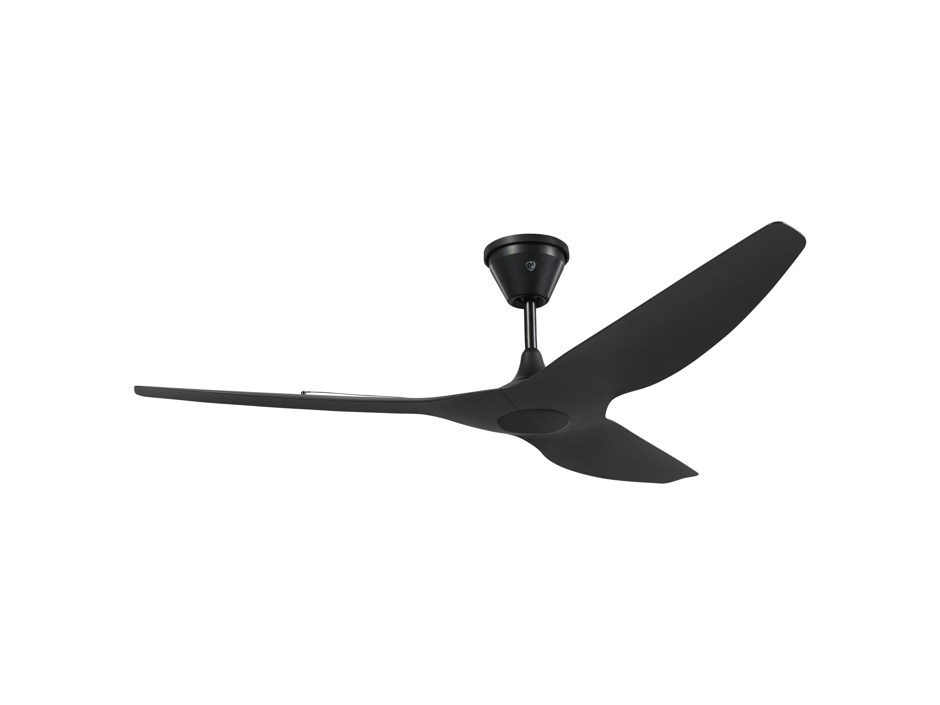 Big Ass Fans 840325218366 Coastal 60-in Outdoor Smart Black with Black Blades Ceiling Fan and Remote ( 3 -Blade )