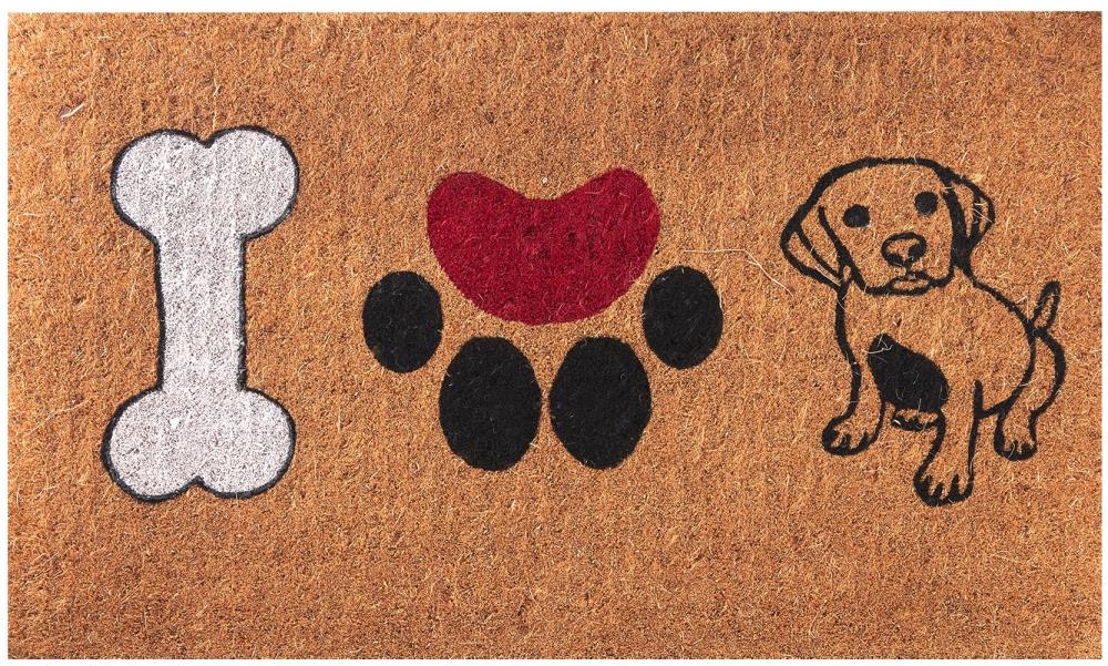 Envelor 1-1/2-ft x 2-1/2-ft I Love Dogs Rectangular Outdoor Decorative ...