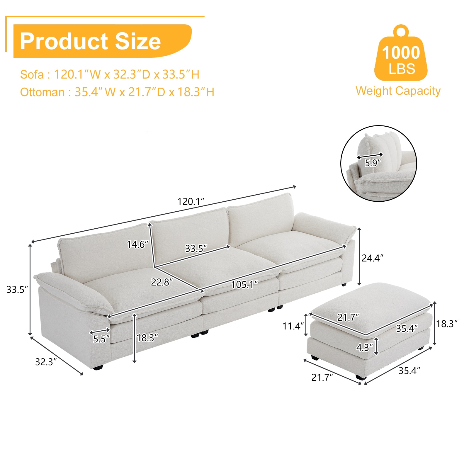 Outopee L1G52002566-68 Sofas-Loveseats - View #6