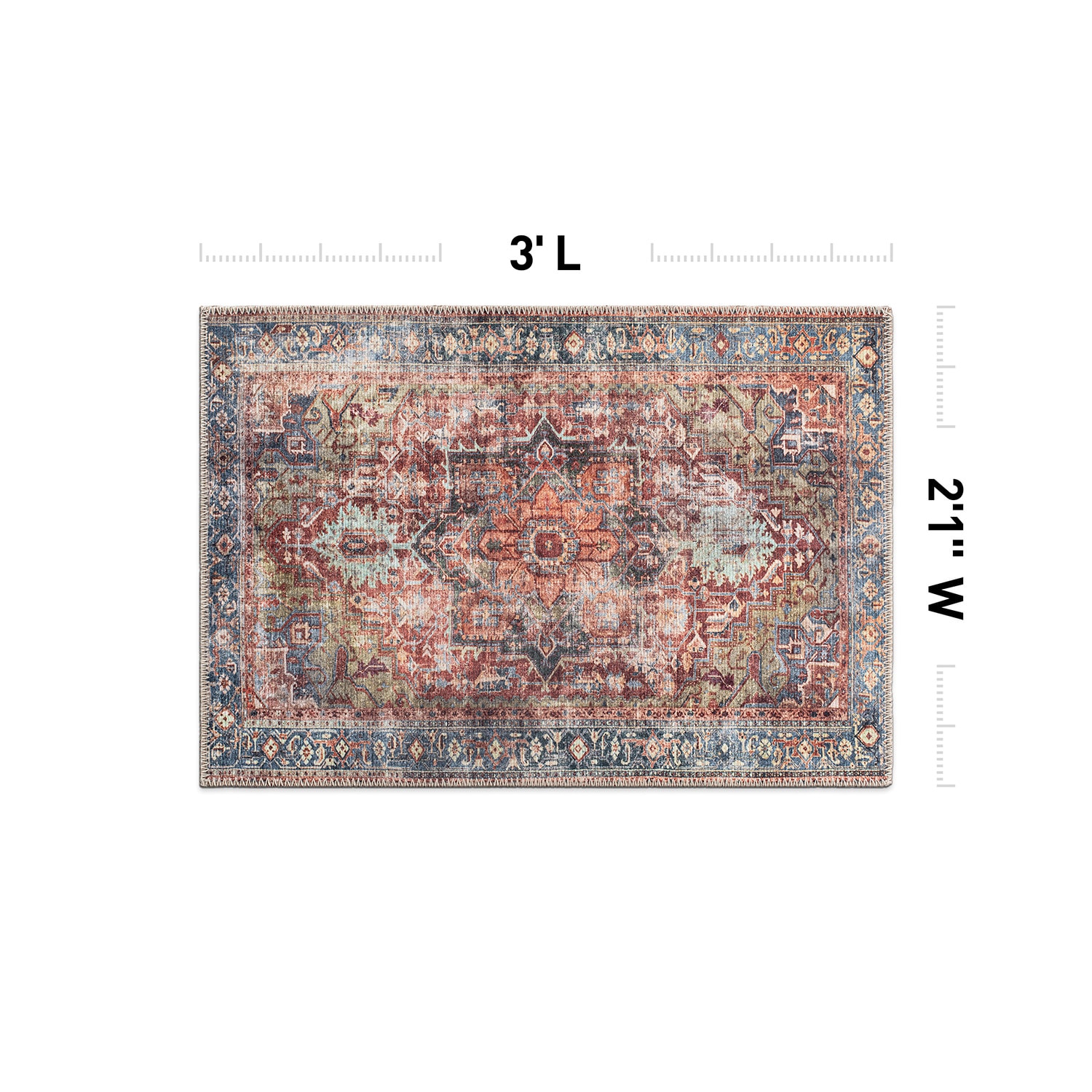 World Rug Gallery 5050MULTI2X3 rugs - View #3