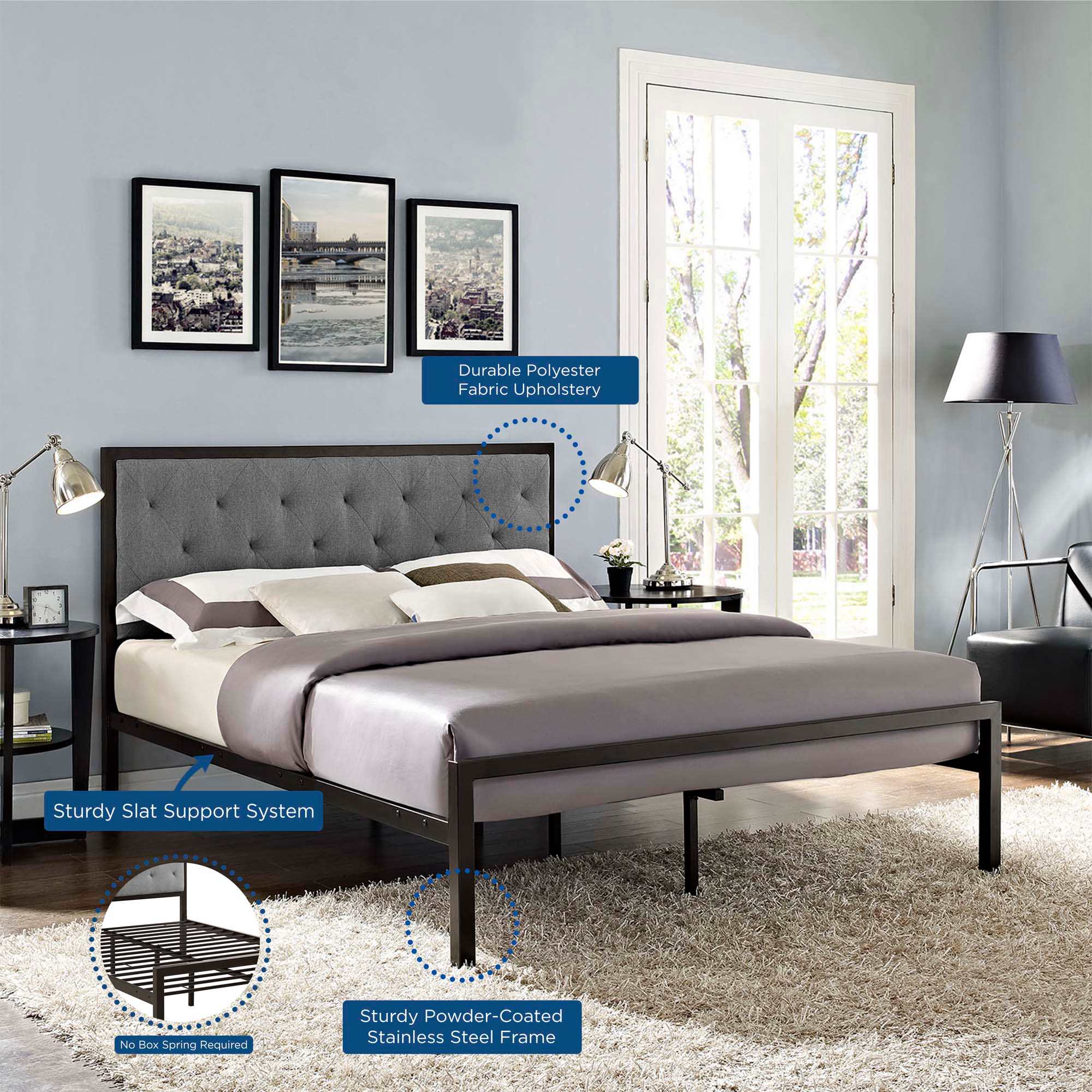 Modway MOD-5182-BRN-GRY-SET beds - View #3