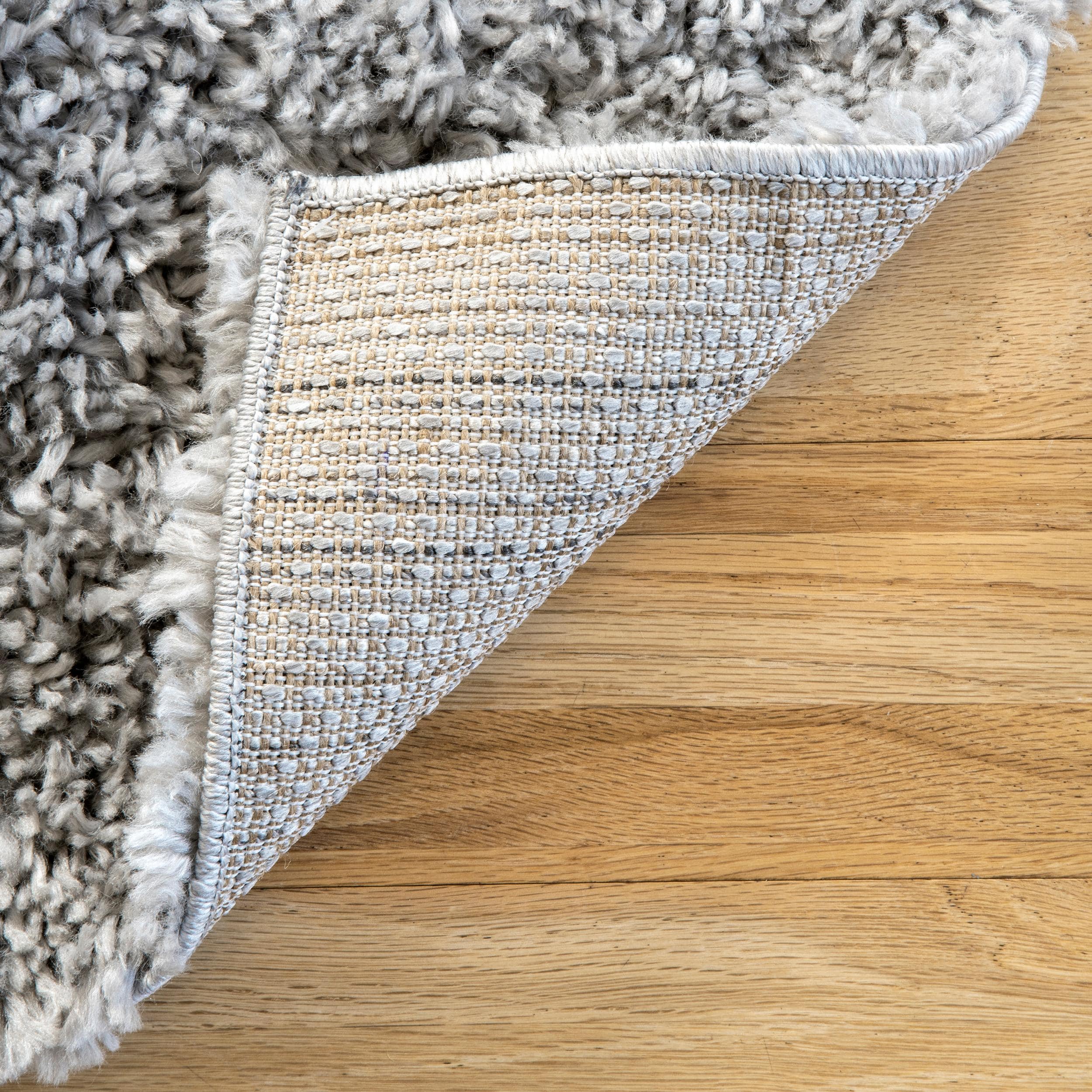 Kara Thick Gray Synthetic Shag Runner Rug 2' 8" x 8'