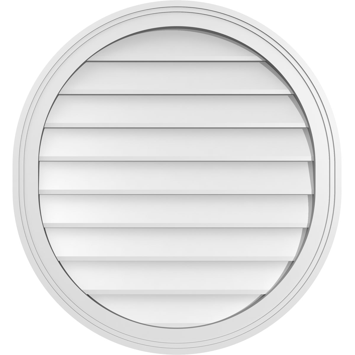 Ekena Millwork GVPVR26X2802SN 26-Inches x 28-Inches Off-white Oval PVC Gable Louver Vent