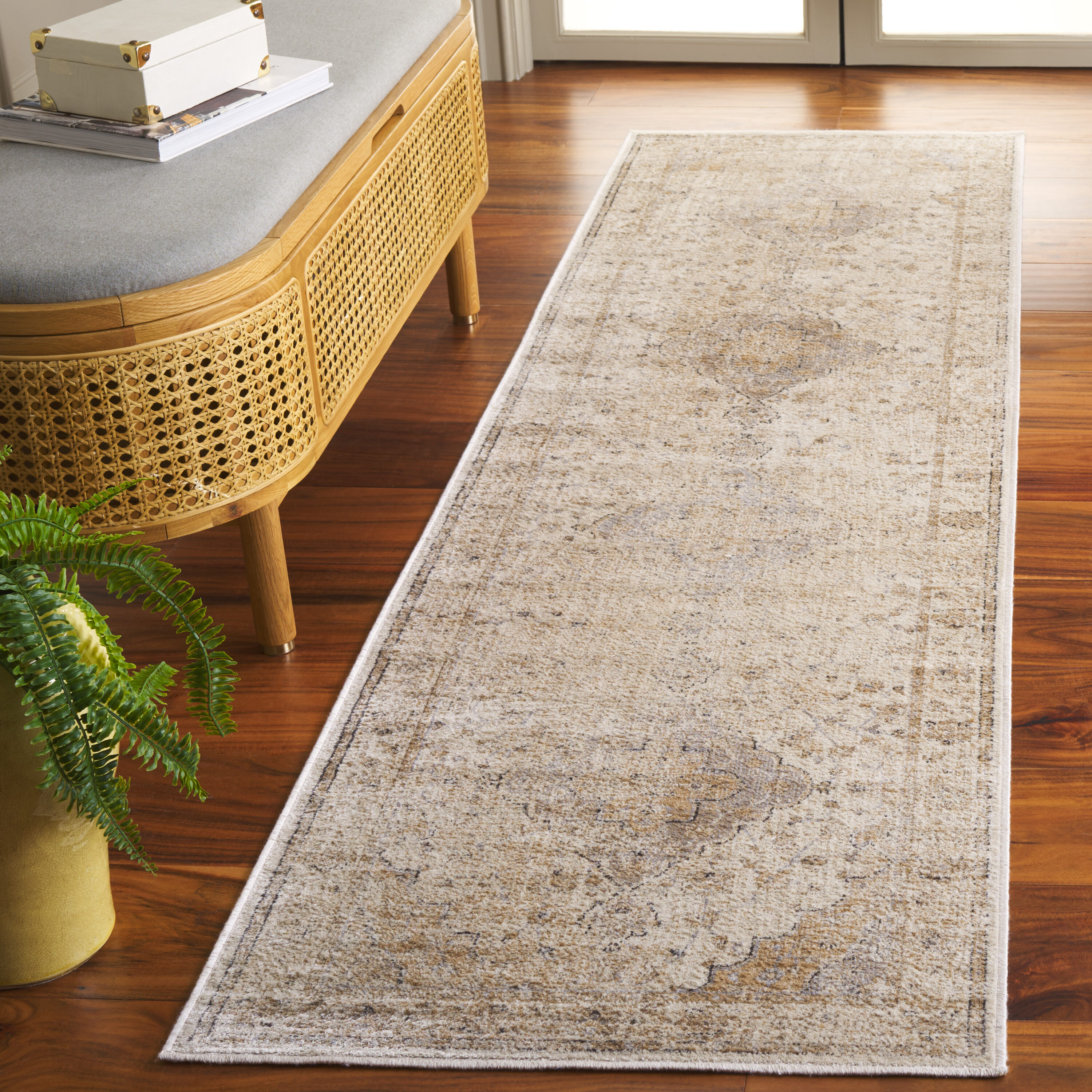 Atlas 986A Ivory Beige 2ft-2in x 8ft Runner Rug
