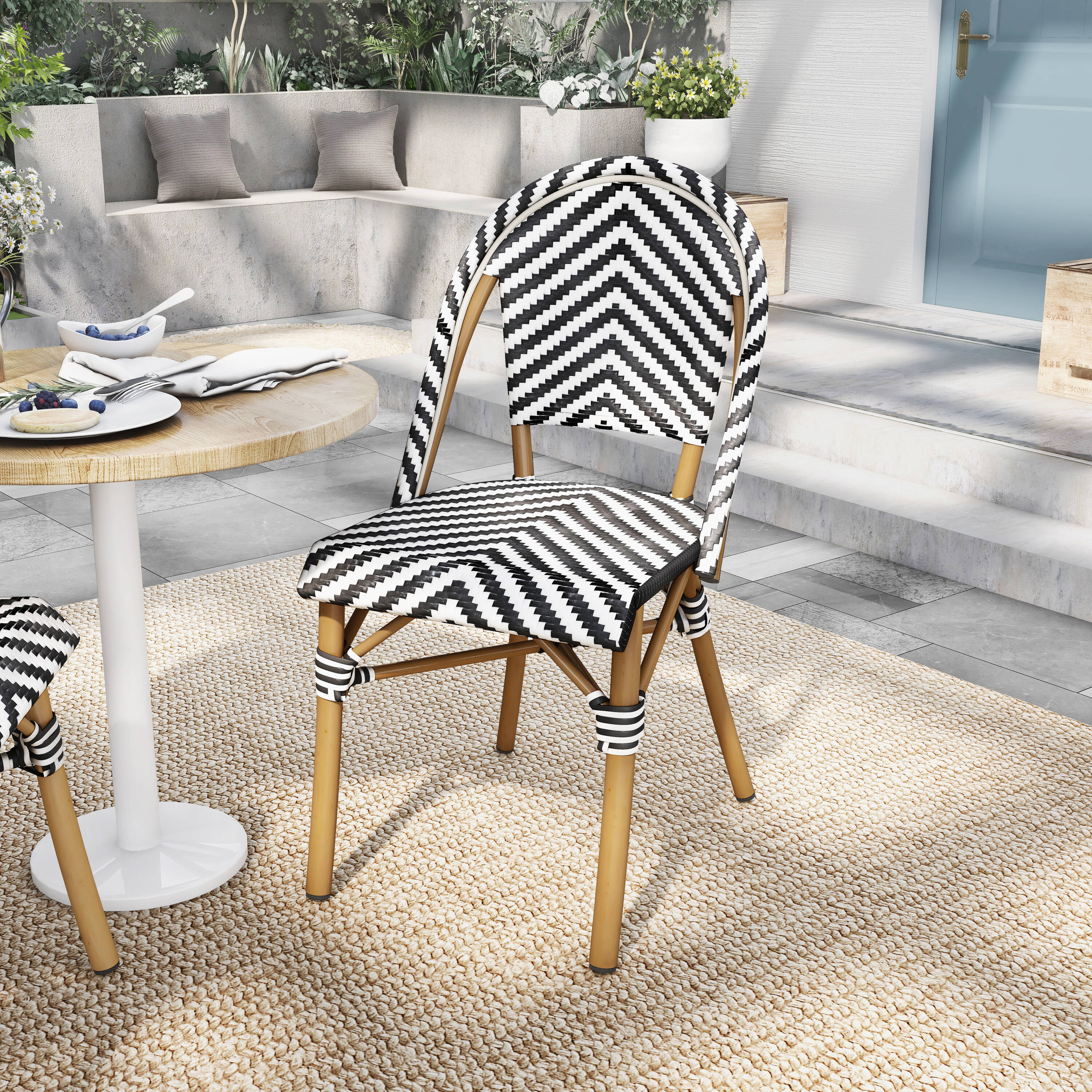 Furniture of America YNJ-OT2000BK Patio-Chairs - View #2