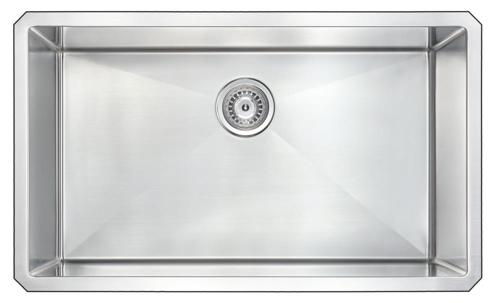 ANZZI Vanguard Undermount 32-in x 19-in Satin Single Bowl Kitchen 