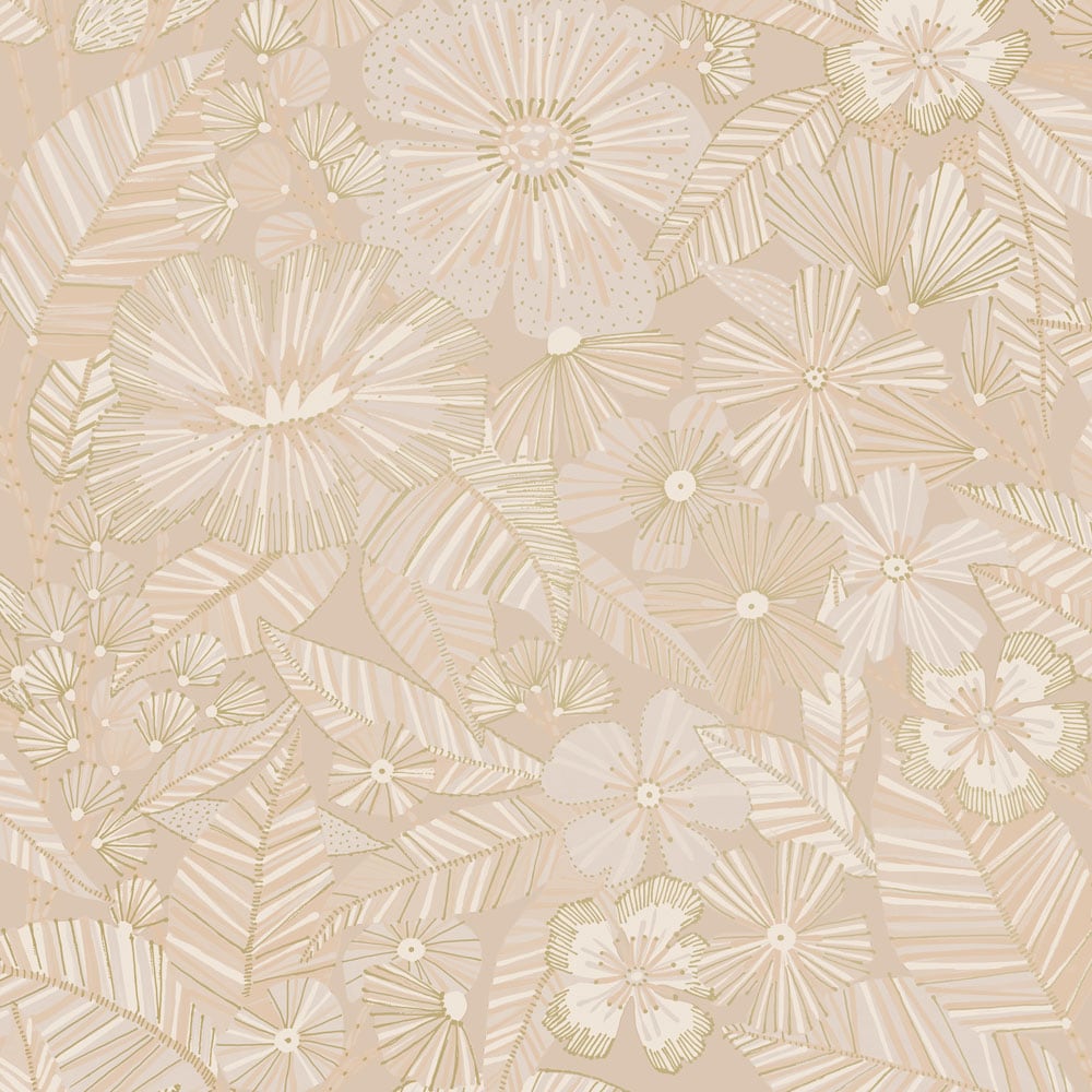 Tempaper MB15086 28-Sq. Feet Dusty Rose Vinyl Floral Self-adhesive Peel and Stick Wallpaper