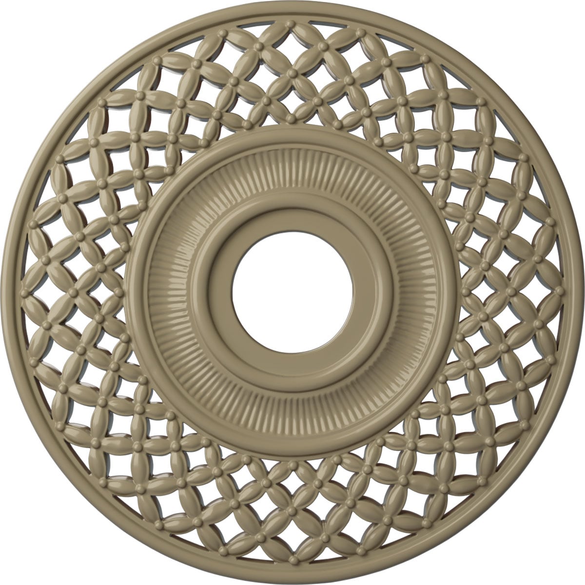 Ekena Millwork CM22RBGDF Robin 22.25-in W x 22.25-in L Painted Gobi Desert Polyurethane Whole Ceiling Medallion
