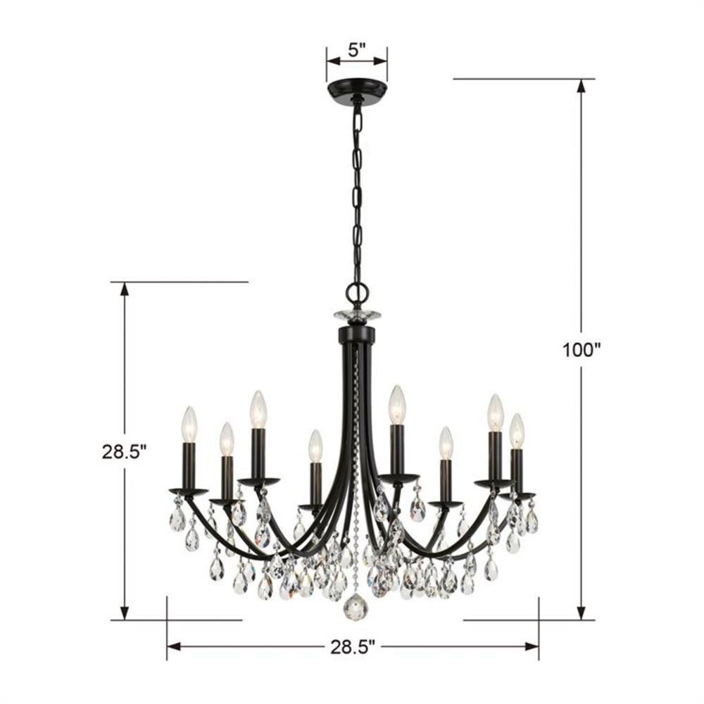 Bridgehampton Vibrant Bronze 8-Light Chandelier with Swarovski Crystals