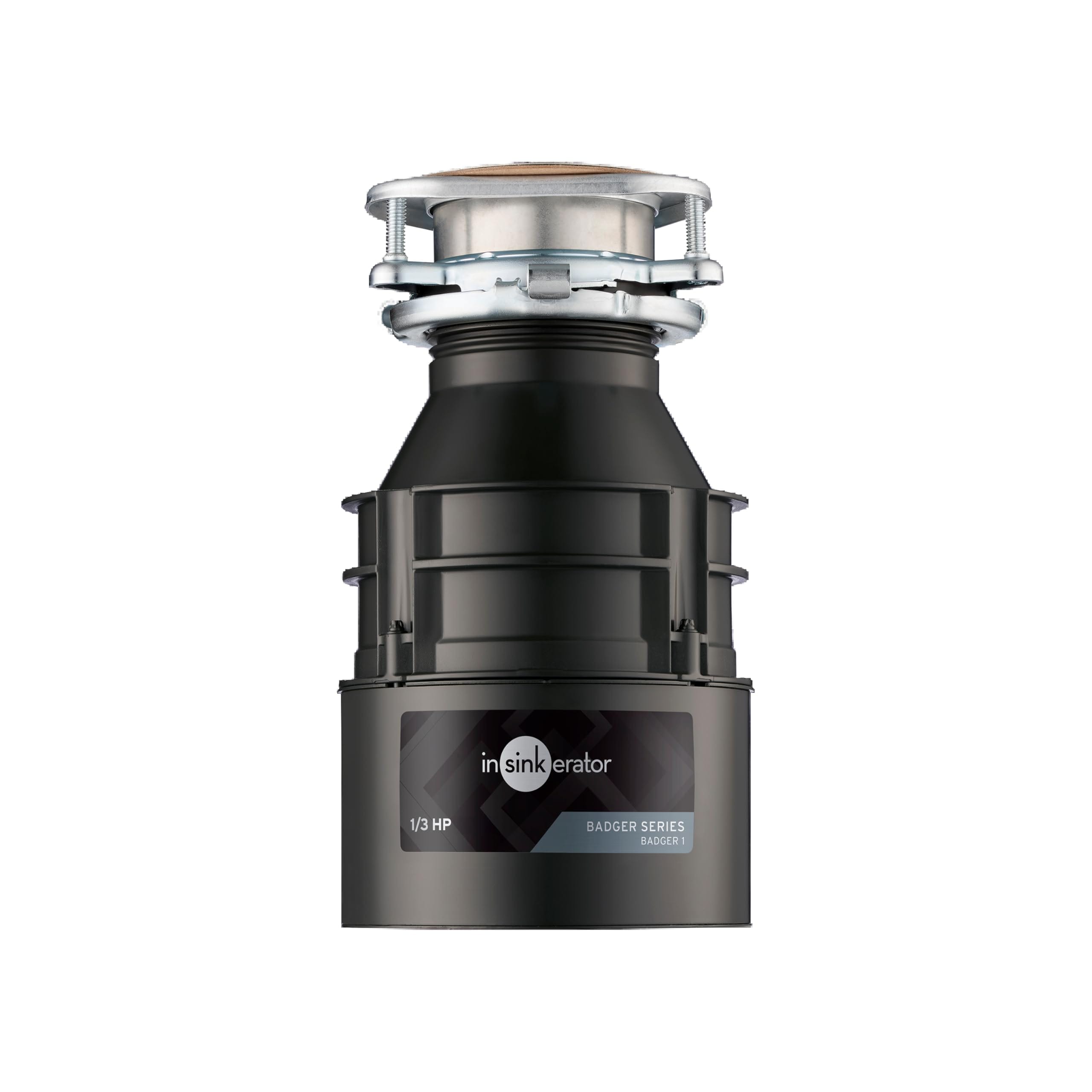 InSinkErator  Garbage Disposal Badger 1 Standard Series 1/3 HP Continuous Feed Black Waterborne Grey Enamel