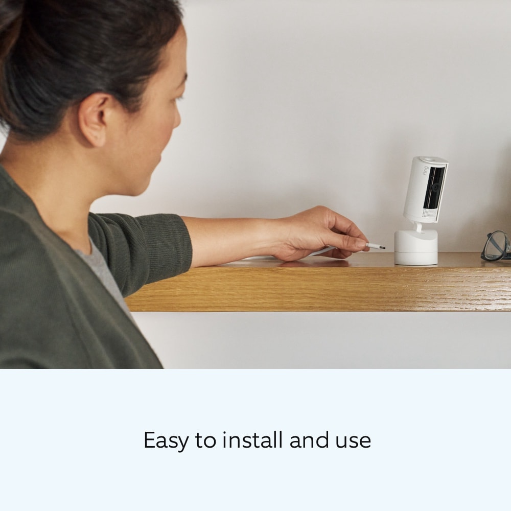 Ring Pan-Tilt Indoor Cam with 360 Degree Horizontal Pan Coverage, Live ...
