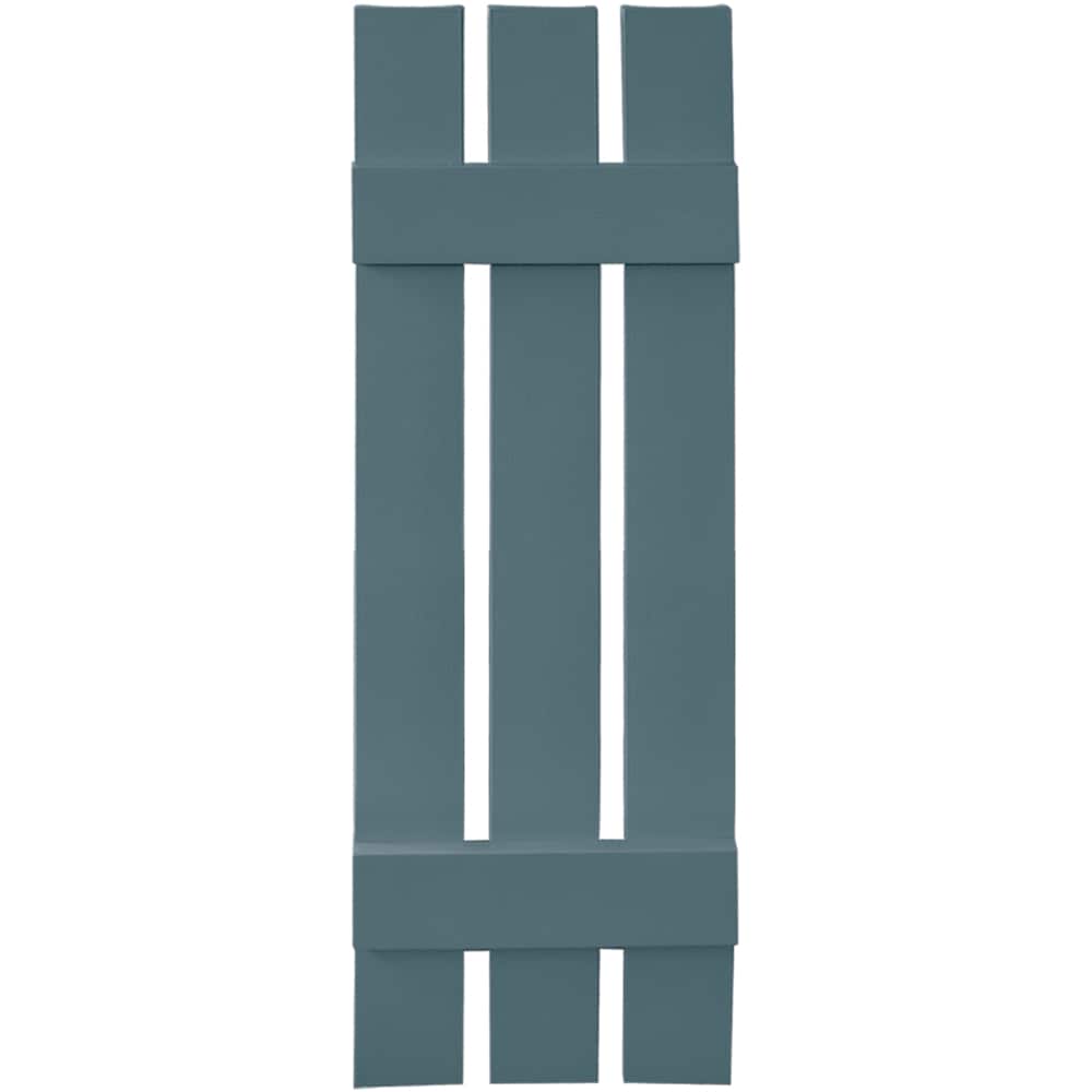 Vantage V5371239004 11.875-in W x 39-in H Blue Board and Batten Spaced Exterior Shutters