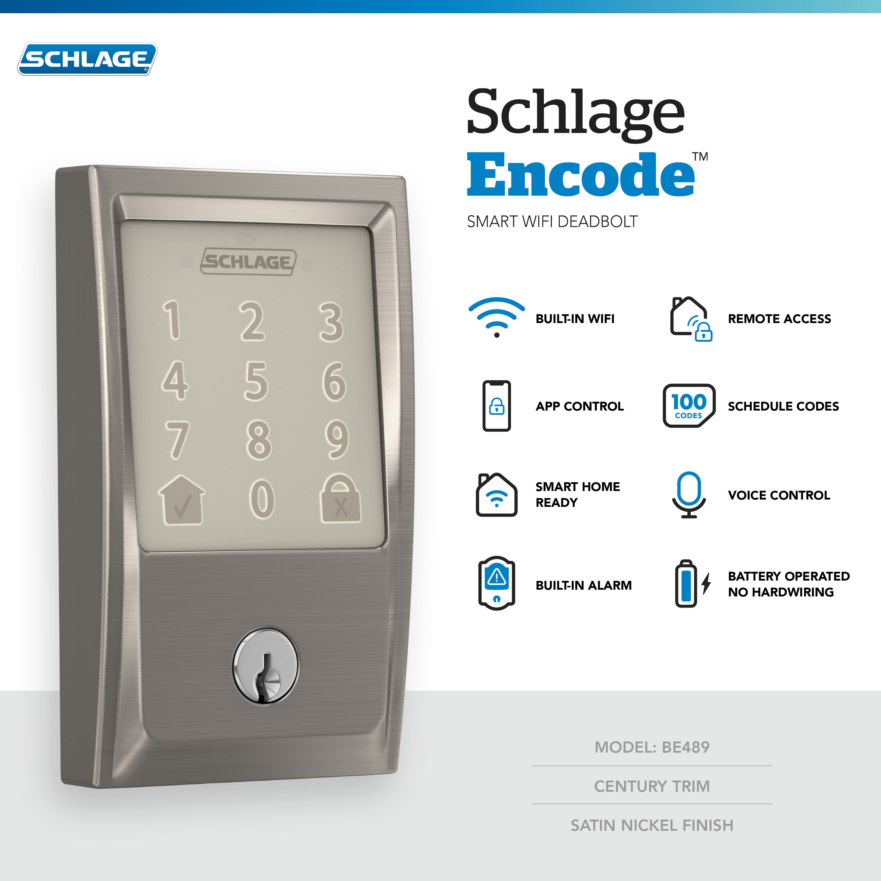 Schlage BE489WB V CEN 619 Electronic-Door-Locks - View #10