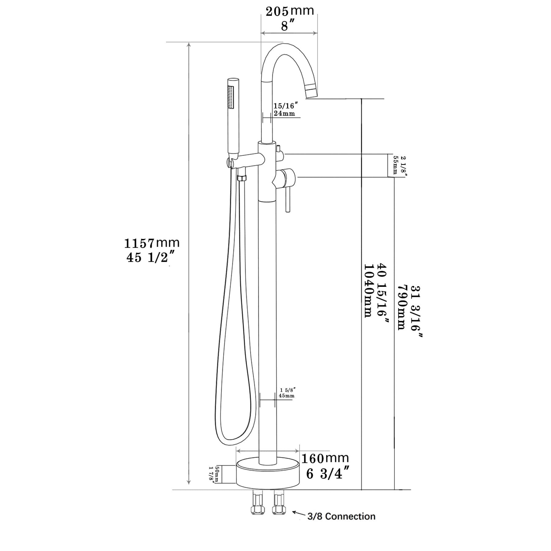 Maincraft HHK017RB Roman-Tub-Faucets - View #4