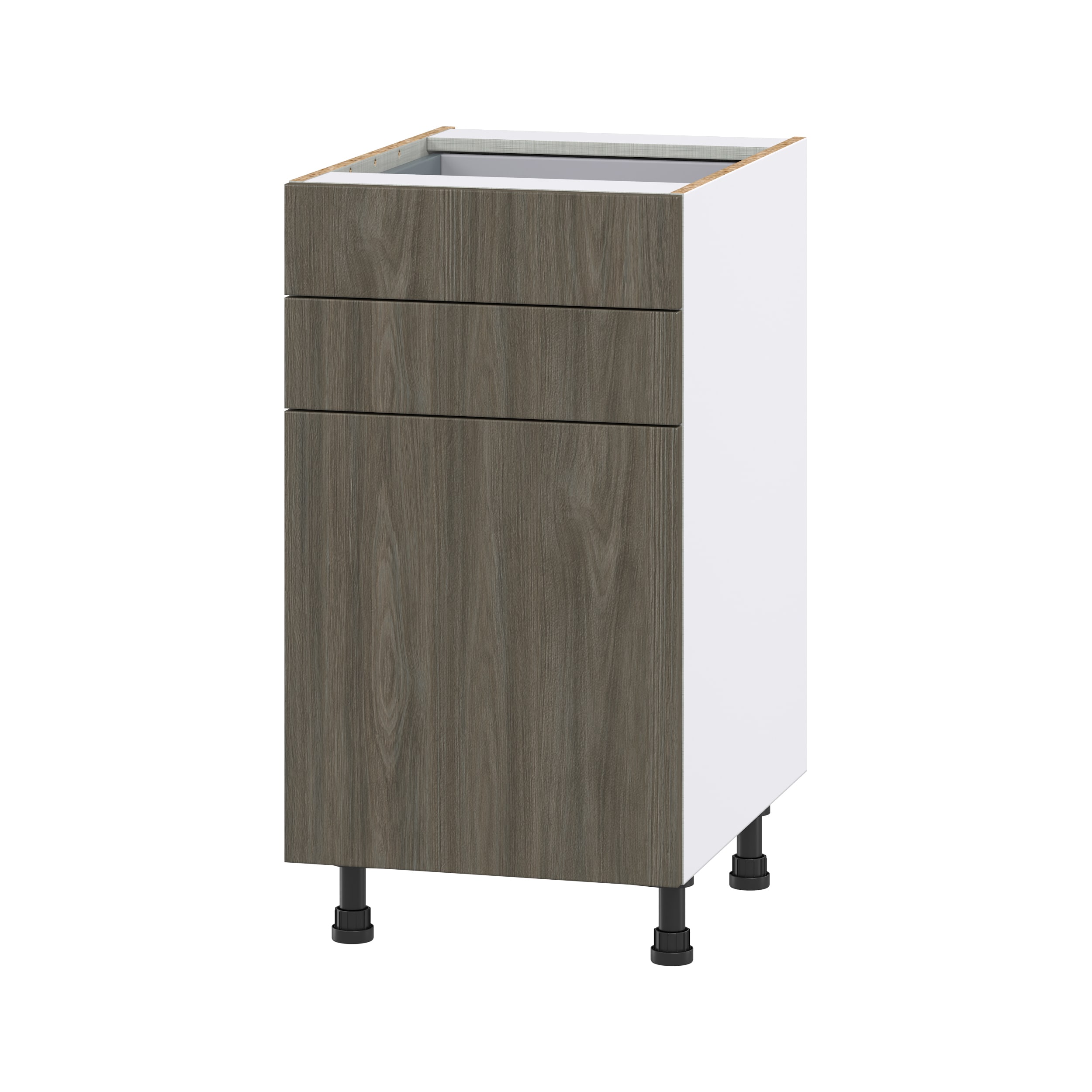 Hugo&Borg Savane 18-in W x 34.5-in H x 14-in D Textmel 2-Drawers Base Fully Assembled Cabinet (Flat Panel Slab Style)