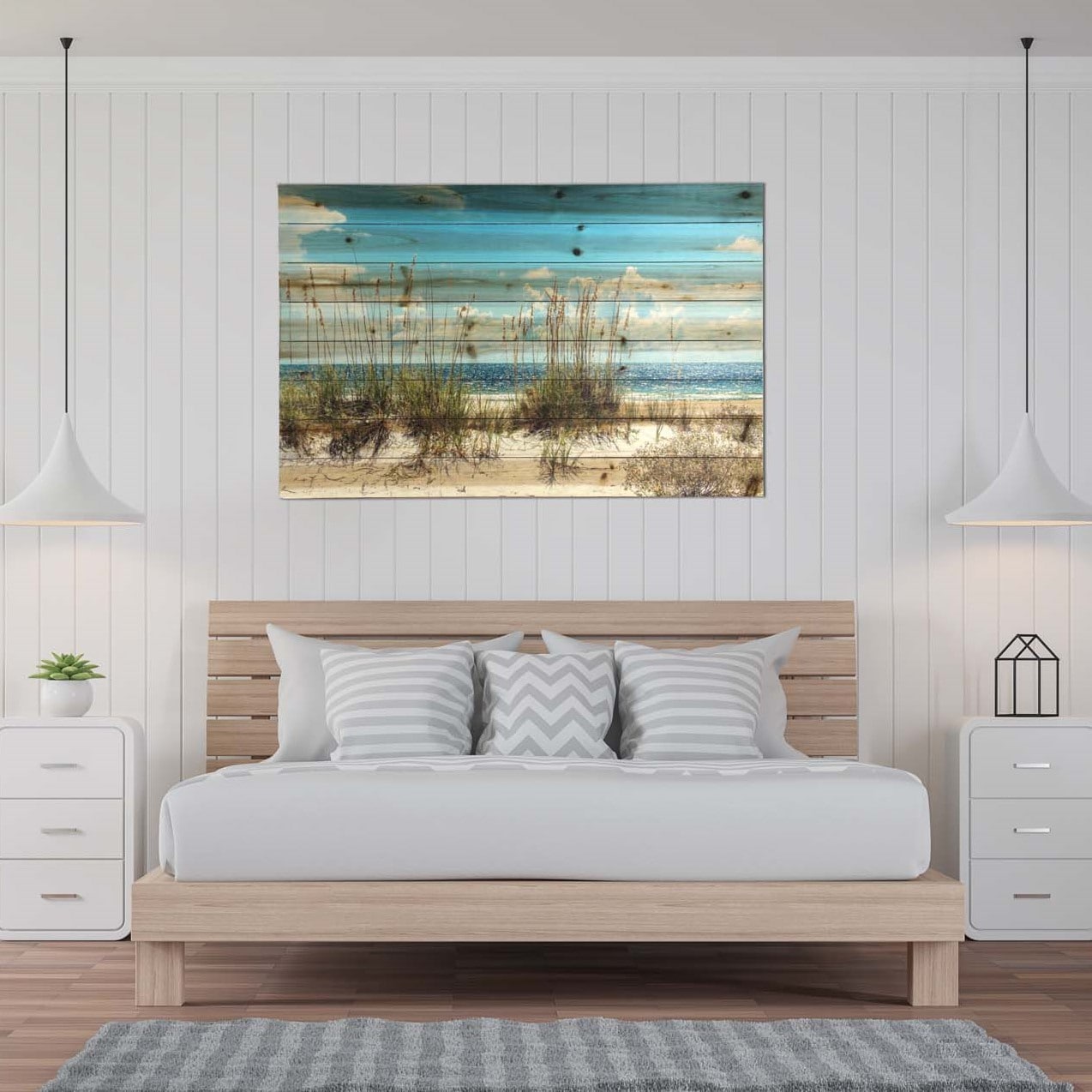 Gallery 57 No Frame 30-in H x 48-in W Coastal Wood Print in the Wall ...