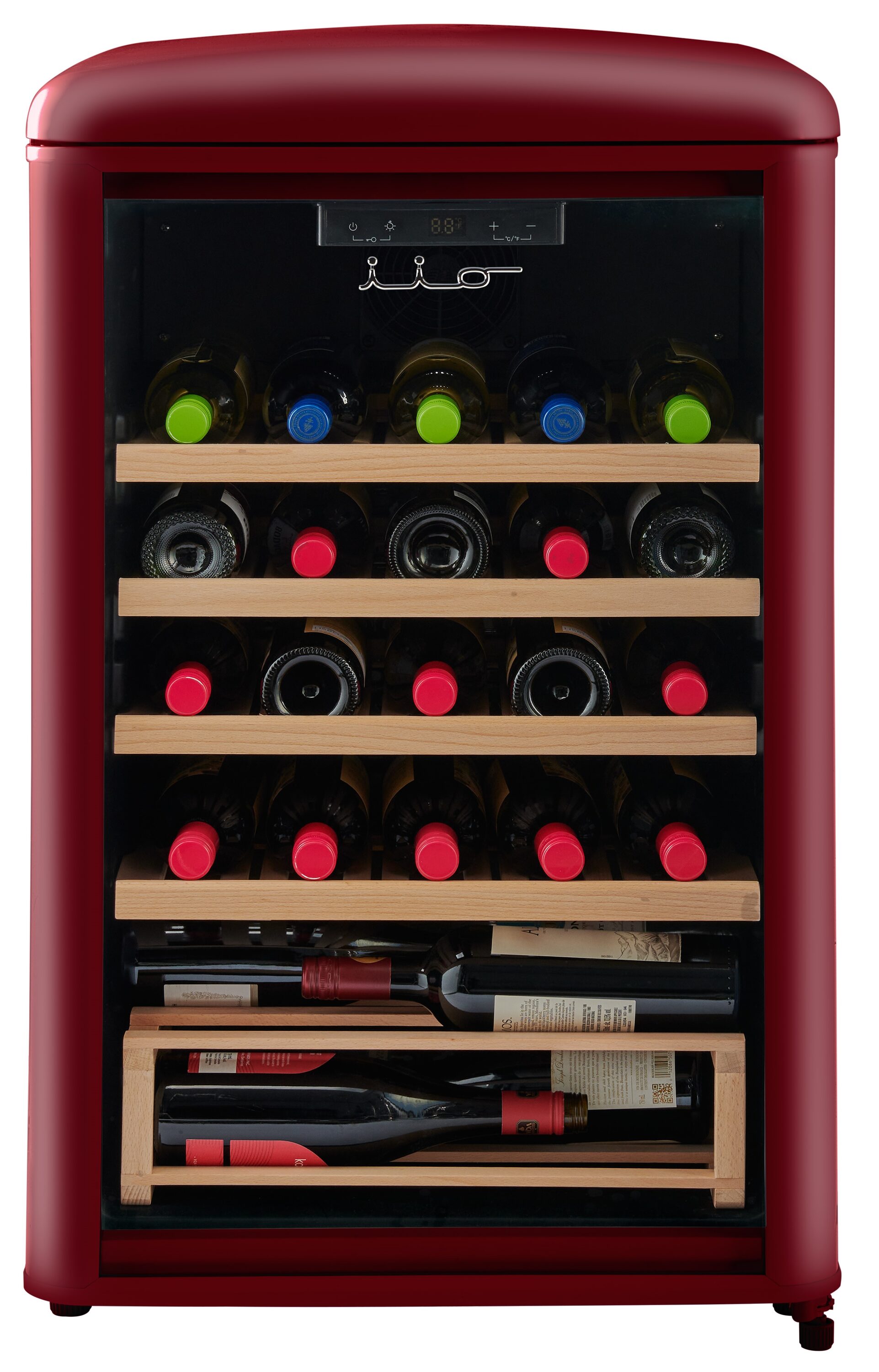 iio 21.5-in W 30-Bottle Capacity Wine Red Freestanding Wine Cooler in the Wine  Coolers department at