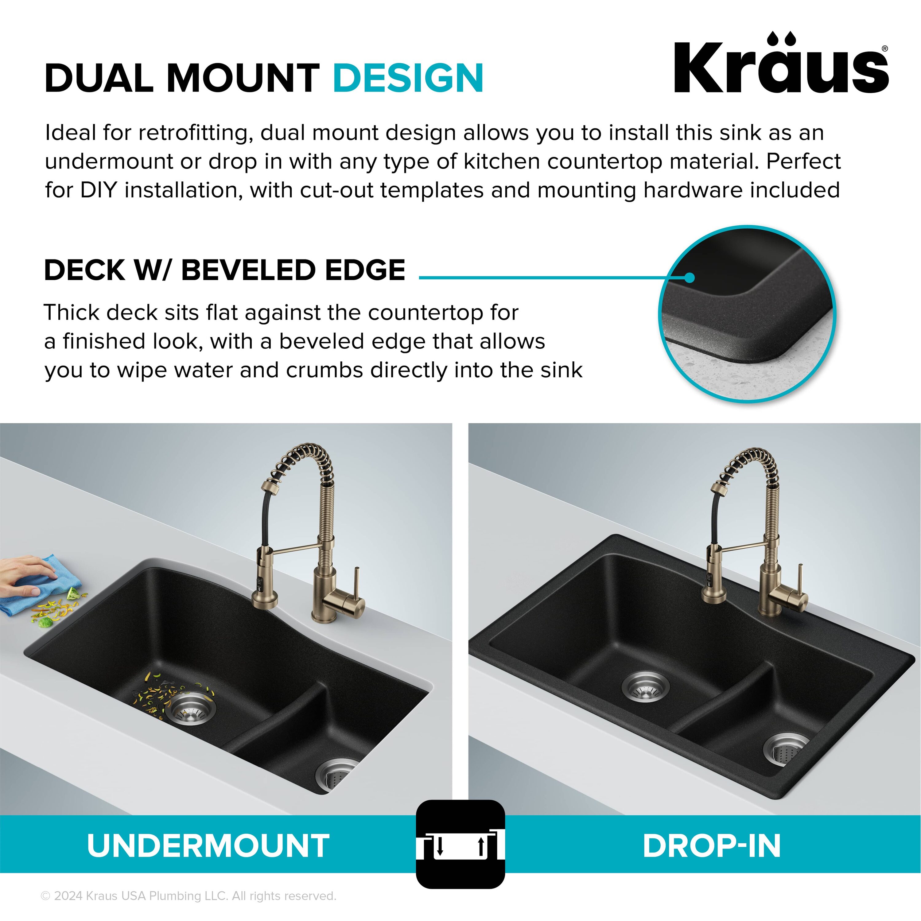 Kraus KGD-442GREY Kitchen-Sinks - View #8