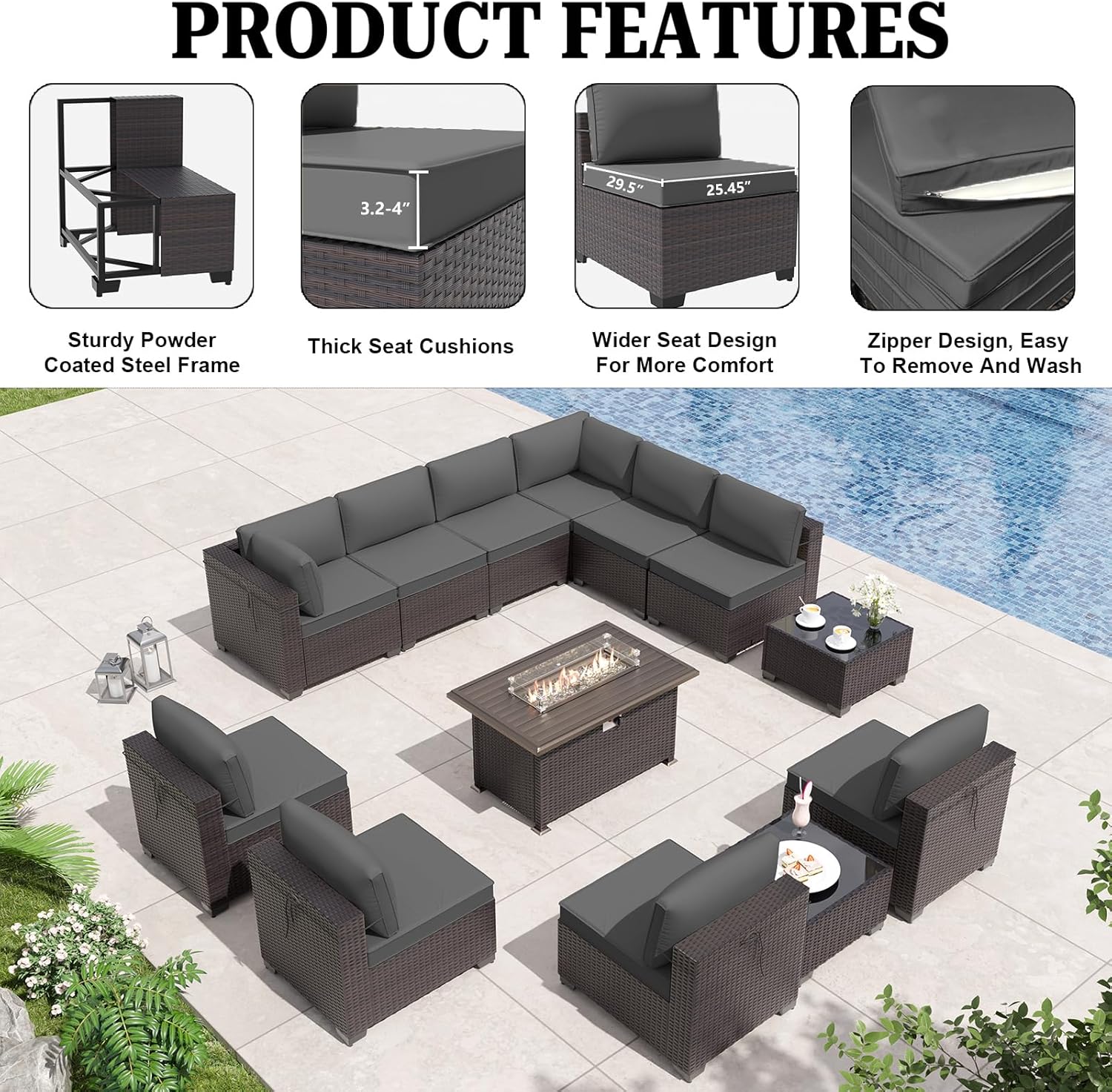 ALAULM LS-2A2BC+1-GREY Patio-Conversation-Sets - View #2