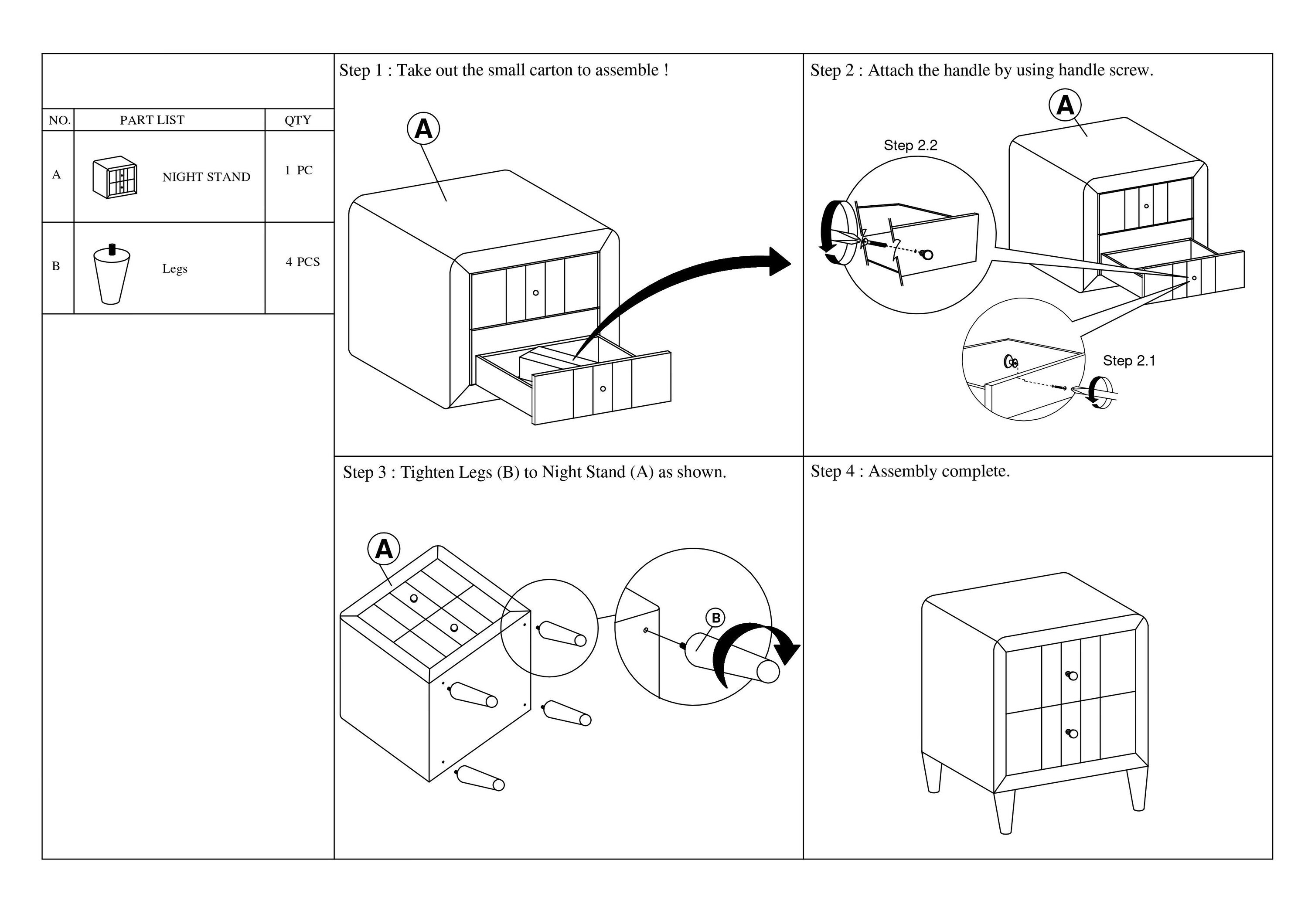 Huluwat DJ-1P190169 nightstands - View #8