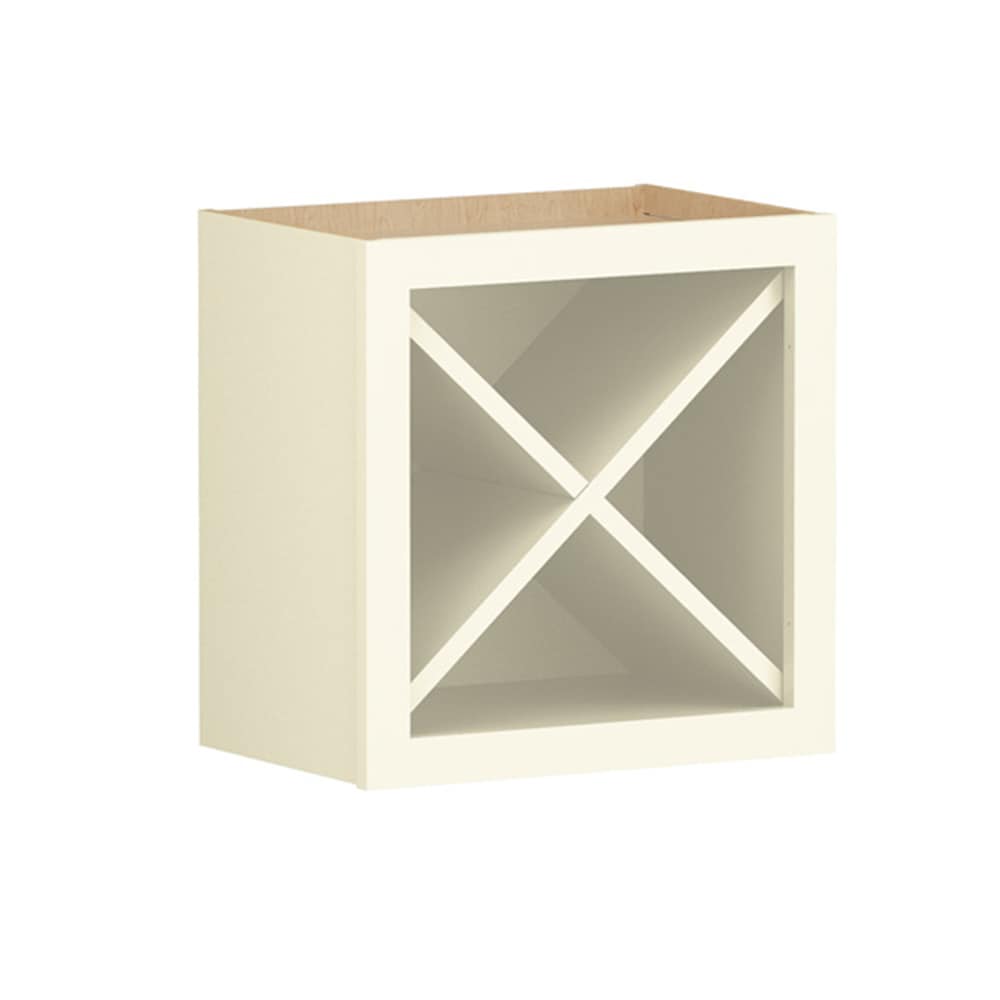 Shenandoah Breckenridge FOL 18-in W x 18-in H x 12-in D Vanilla Painted Open Cube Organizer Wall Fully Assembled Cabinet Recessed Panel Shaker