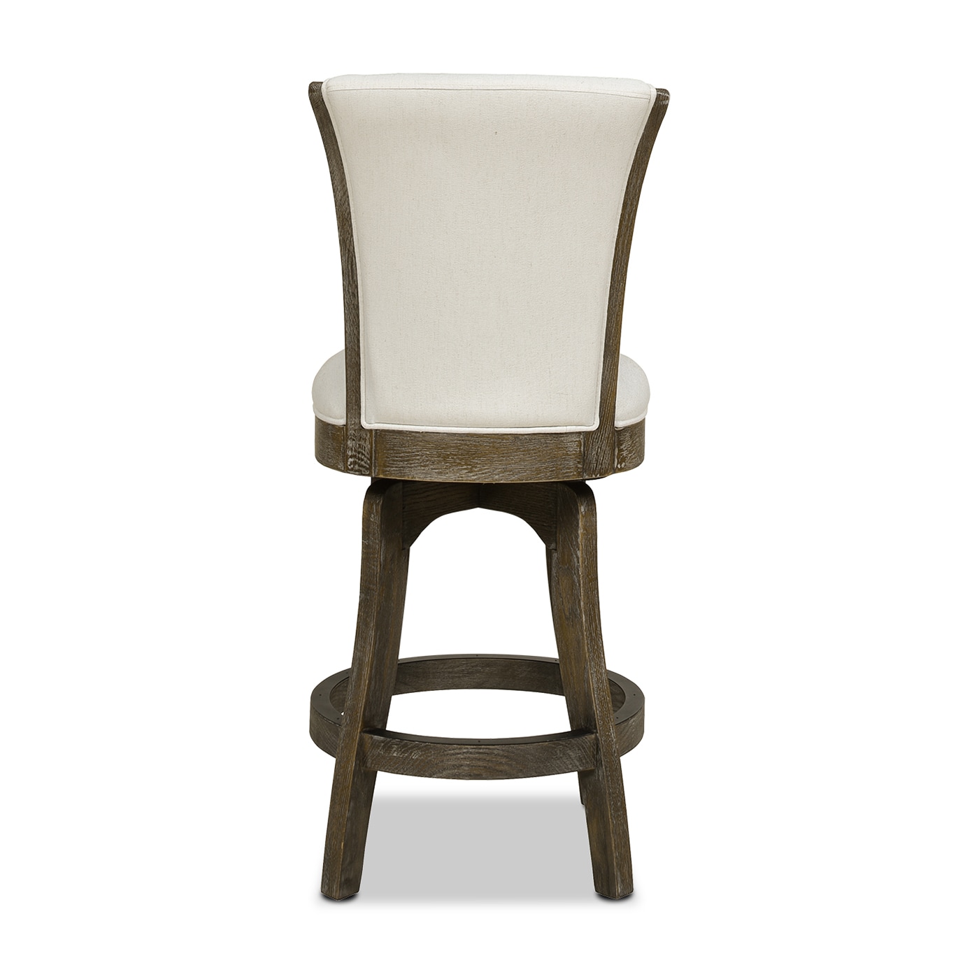 Natural White Wood Swivel Counter Height Bar Stool