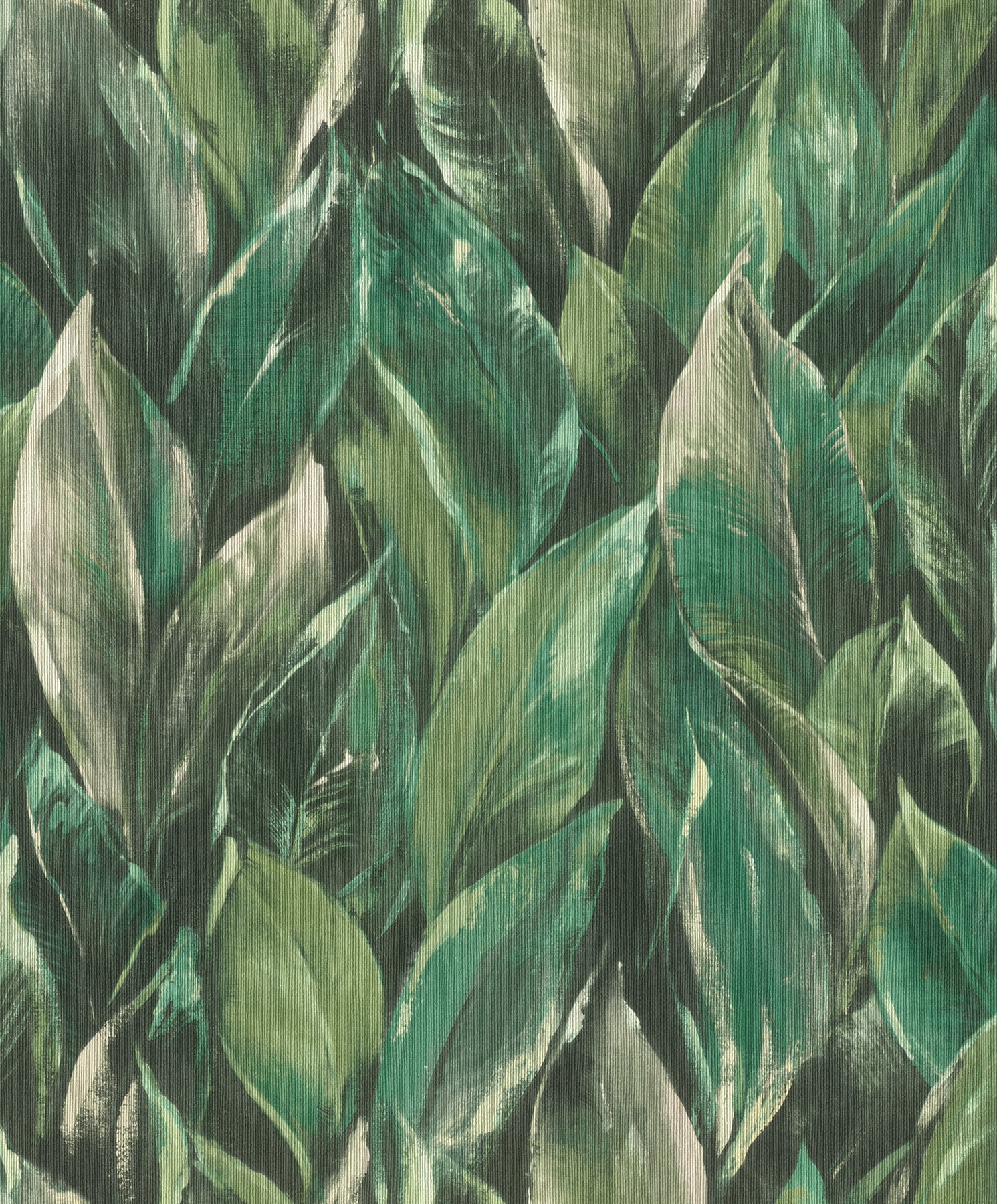 Rasch RH537345 57.5-Sq. Feet Green Vinyl Ivy/Vines Unpasted Wallpaper