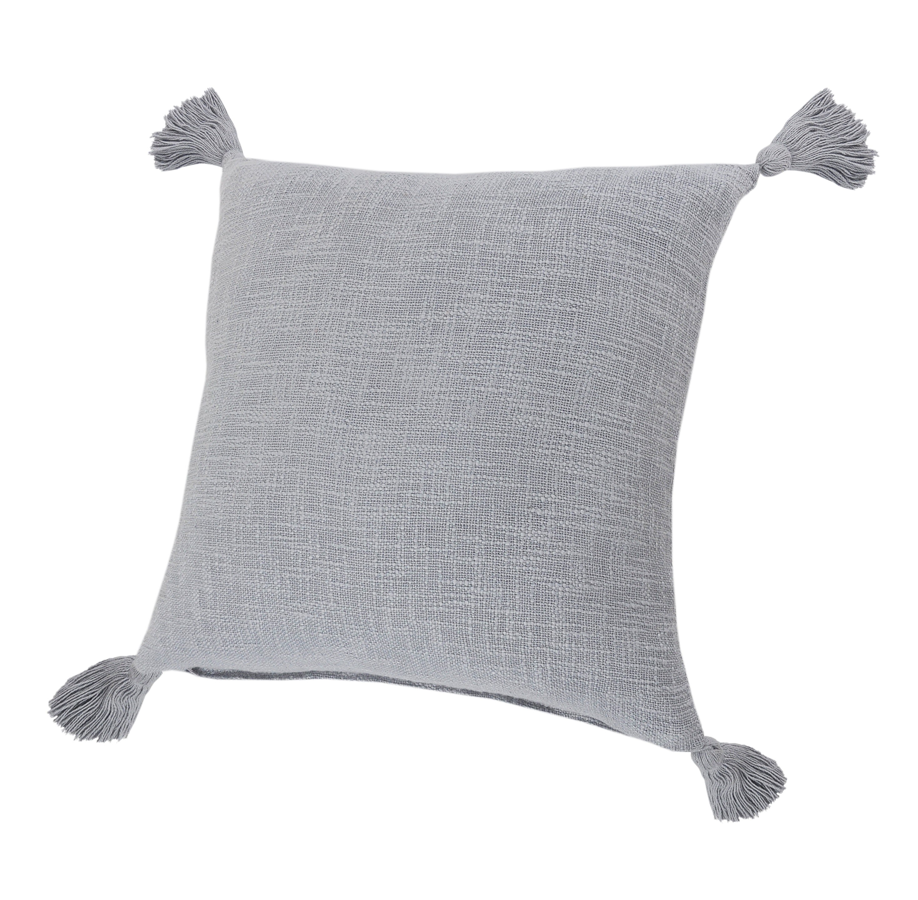 LR Home Aspen 20-in x 20-in Gray Cotton Indoor Decorative Pillow Polyester | PILLO07849MCH1818