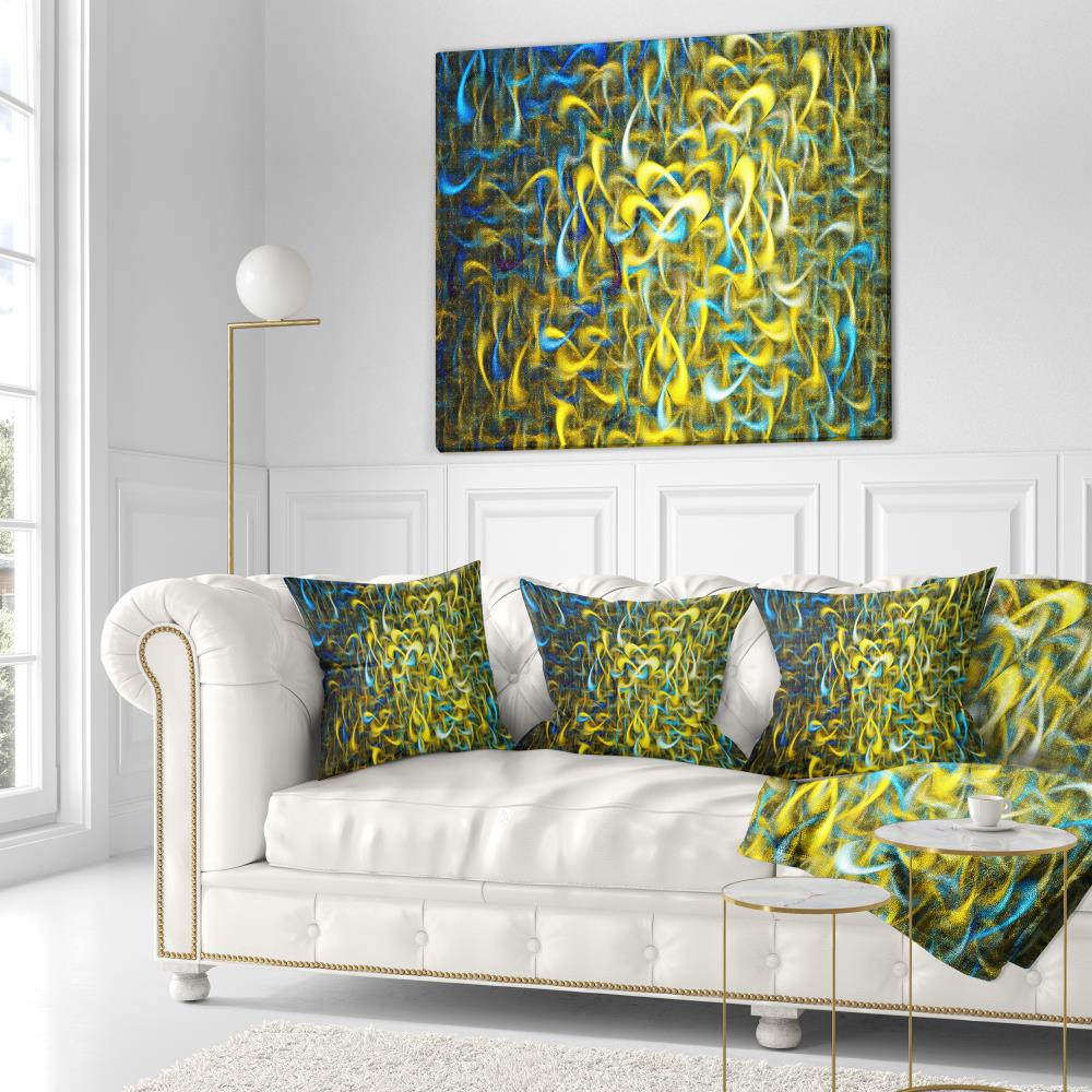 Designart CU15990-16-16 16-in x 16-in Gold Indoor Decorative Pillow
