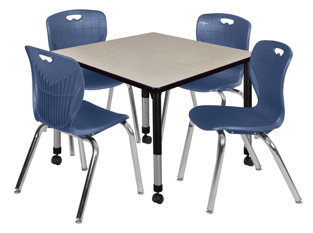 Regency TB4242PLAPCBK40NV Classroom Tables Off-White 4-Person Training Table (42-in W x 34-in H)