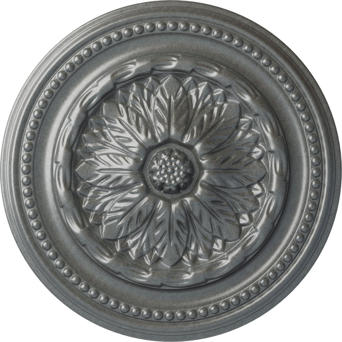 Ekena Millwork CM15CHPLS Chester 15.75-in W x 15.75-in L Painted Platinum Polyurethane Whole Ceiling Medallion