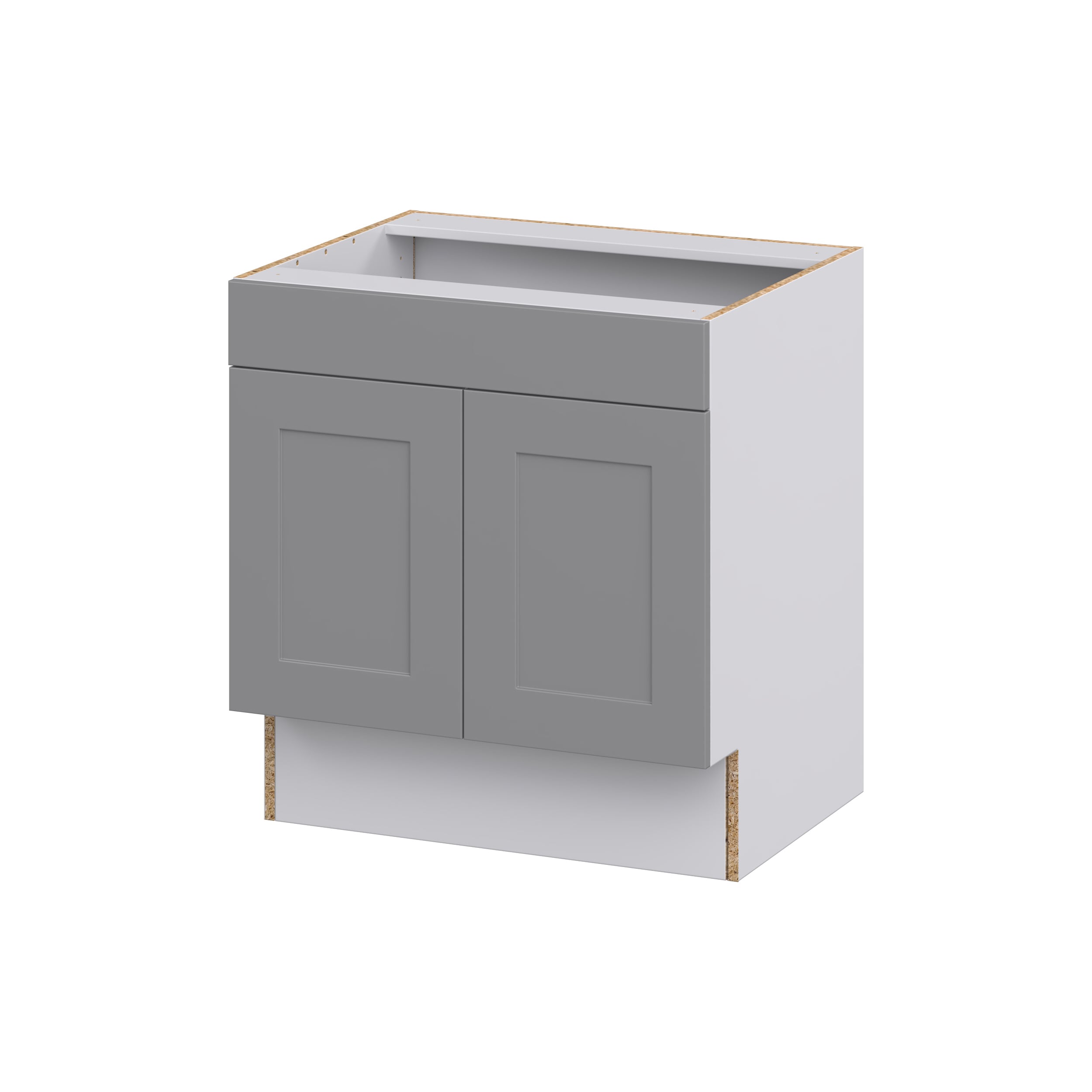 Hugo&Borg DSSB30FFRFADA-BM Beaumont 30-in W x 32.5-in H x 24-in D Slate Gray Sink Base Fully assembled Cabinet (Recessed Panel Shaker)
