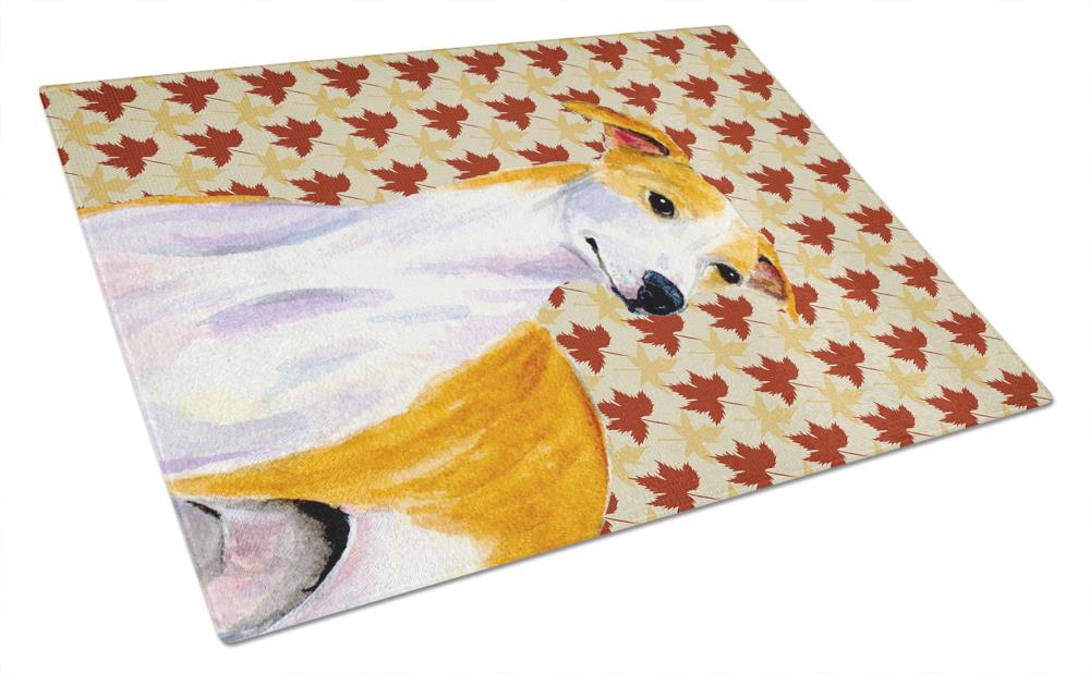 Caroline's Treasures LH9103LCB Fall Leaves 11.25-in L x 15.75-in W Glass Cutting Board