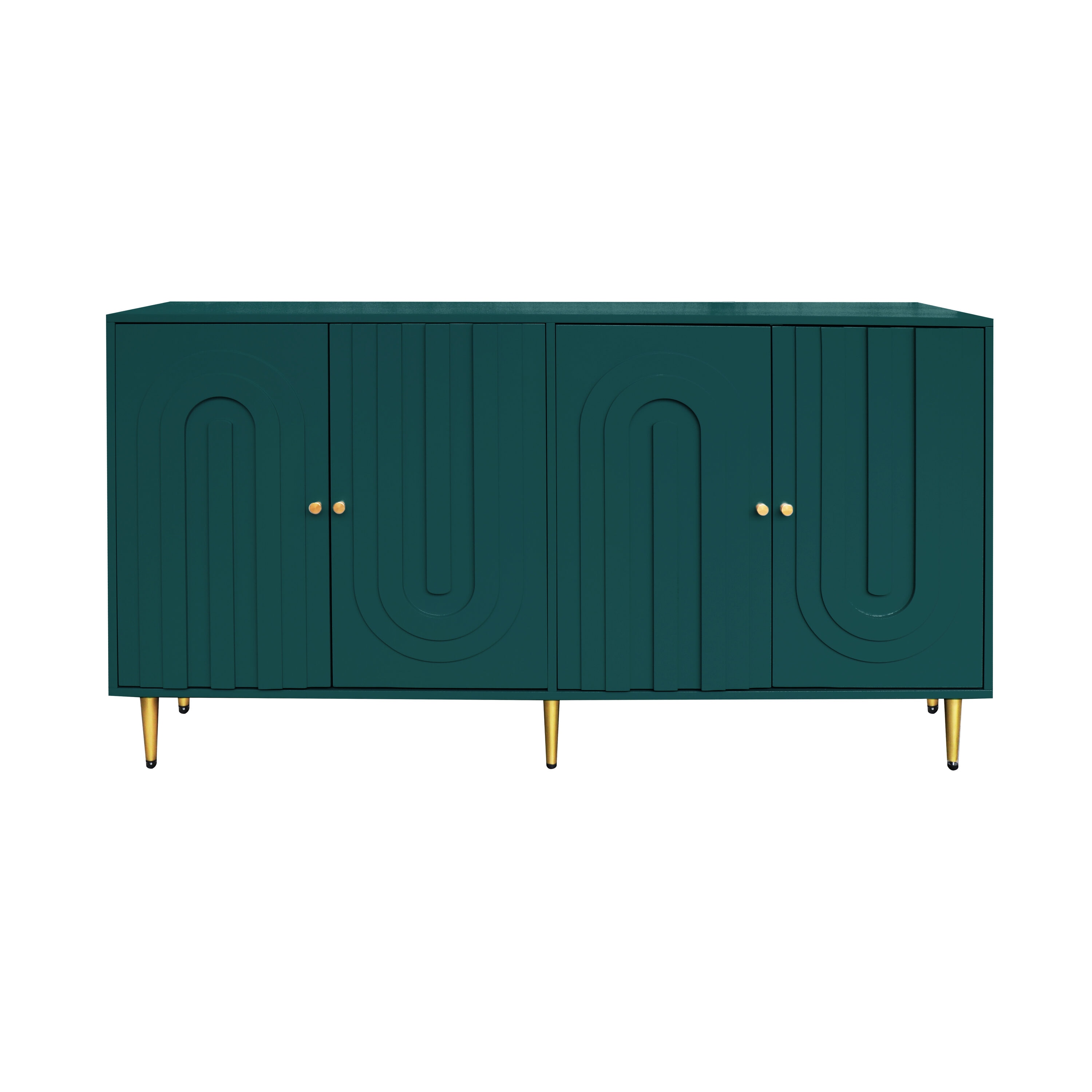 SINOFURN SYA020310BK Contemporary/Modern Green MDF Sideboard