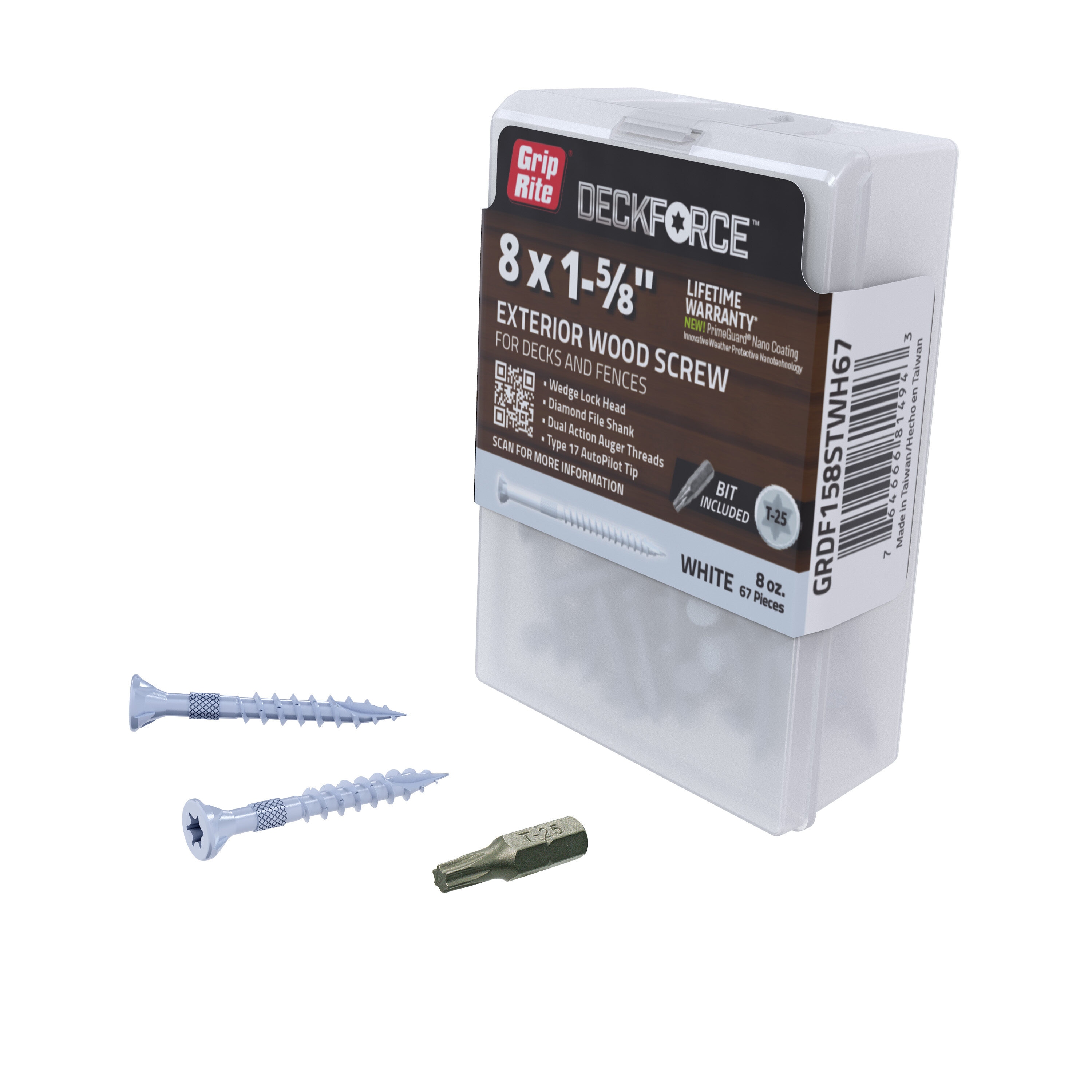 DeckForce by Grip Rite GRDF158STWH67 Deck-Screws - View #5