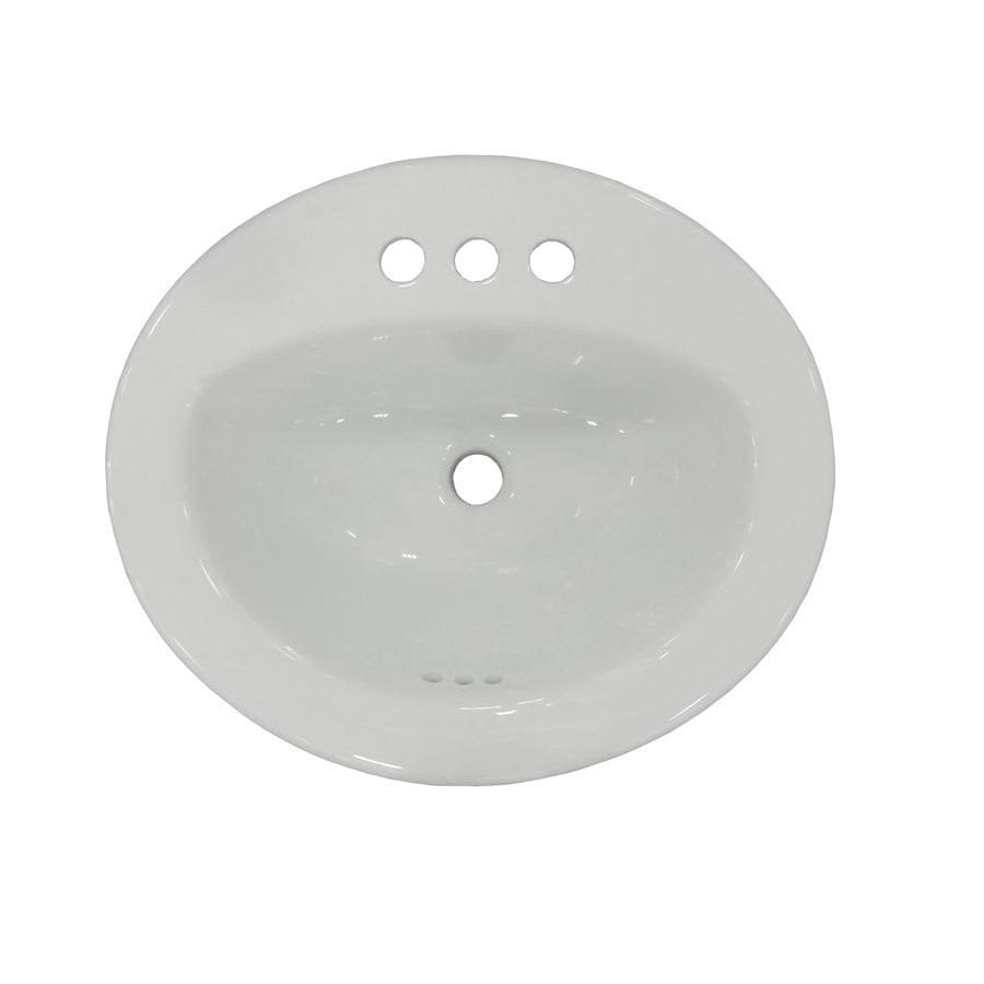 900px x 900px - allen + roth White Drop-In Oval Bathroom Sink (20-in x 17-in) in the  Bathroom Sinks department at Lowes.com