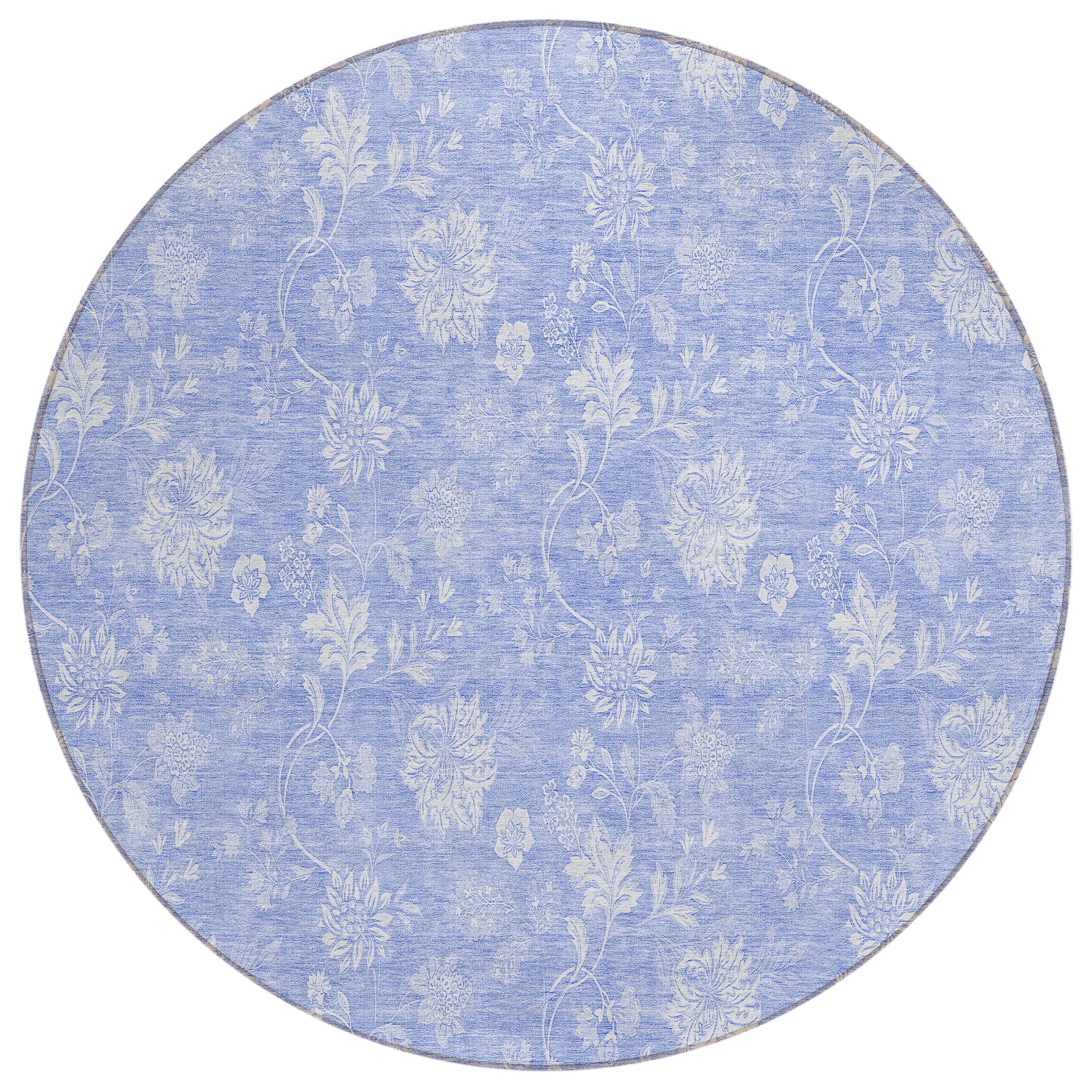 Addison Rugs ACN681SK8RO Chantille ACN681SK 8 x 8 (ft) Polyester Sky Round Indoor/Outdoor Geometric Machine washable Area rug