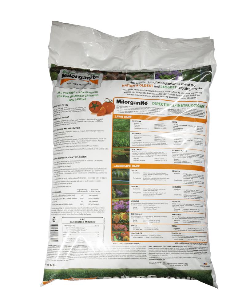 Milorganite Slow Release 36-lb 2500-sq ft 6-4-0 Natural All-purpose ...