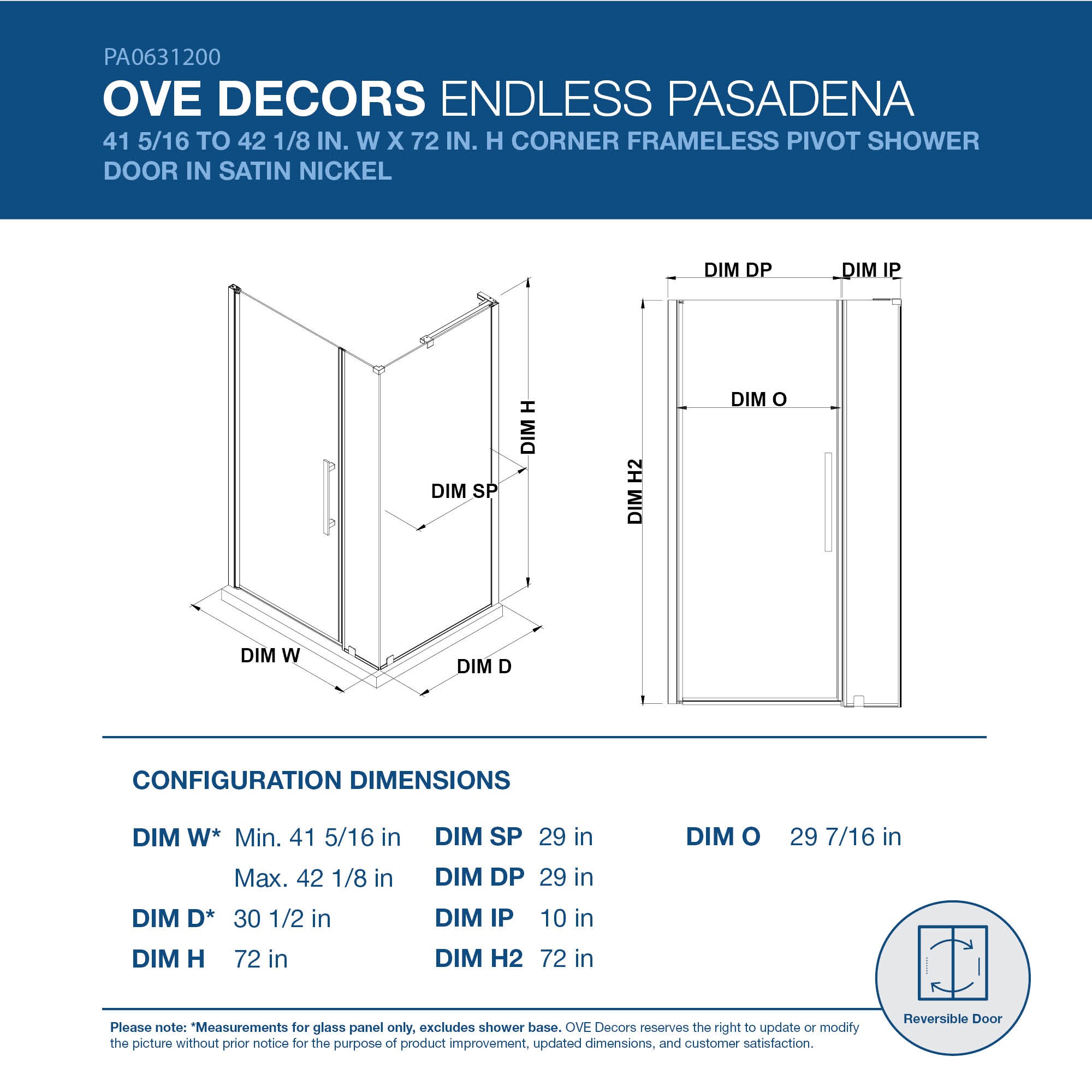 OVE Decors 828796059893 Shower-Doors - View #2