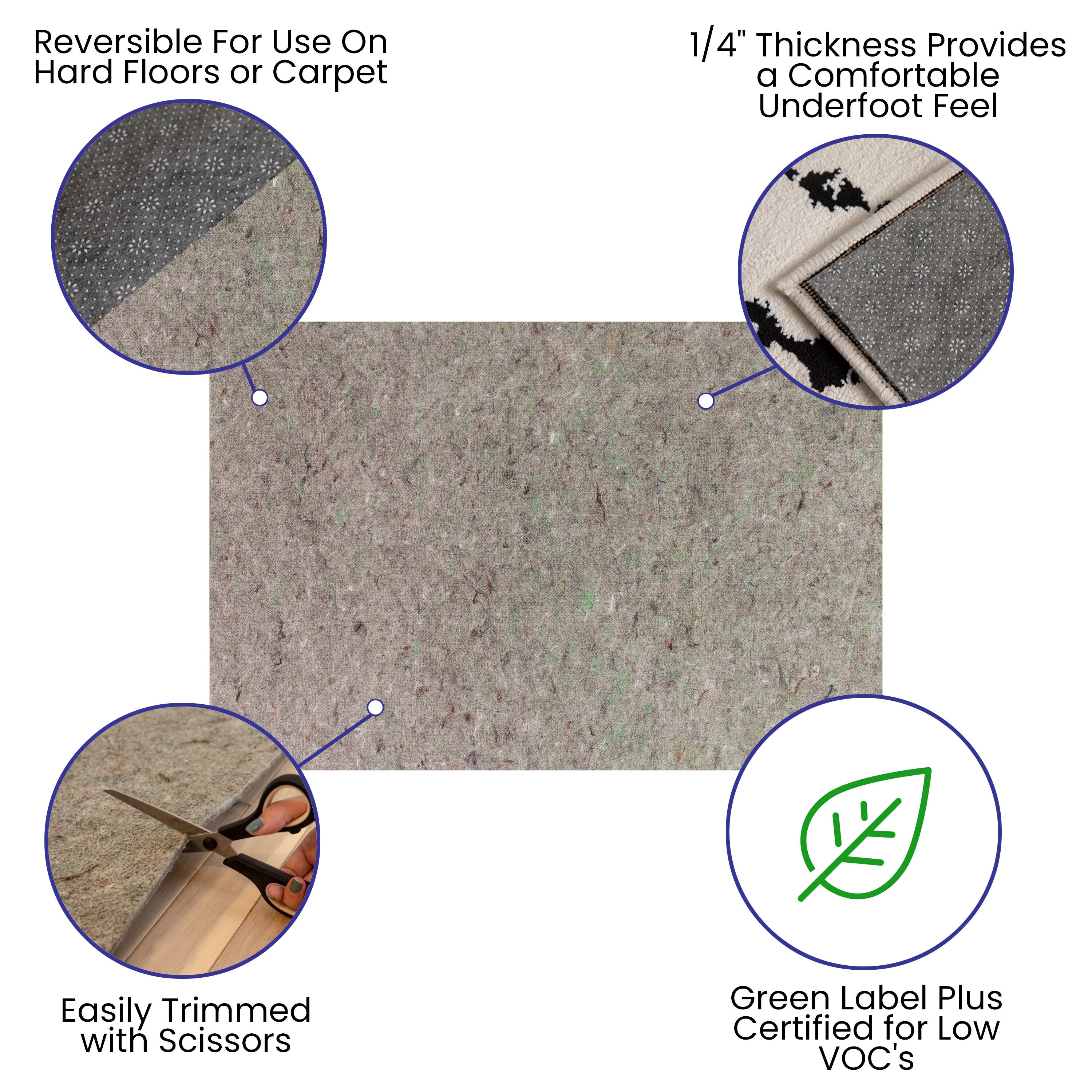 Flash Furniture 889142983316 Rug-Pad - View #3
