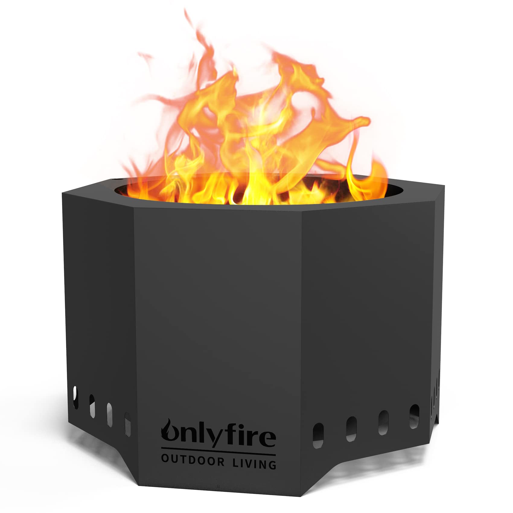 LTMATE LSTOP2112-FP013BKB 26-in W Matte Black Iron Wood-Burning Fire Pit