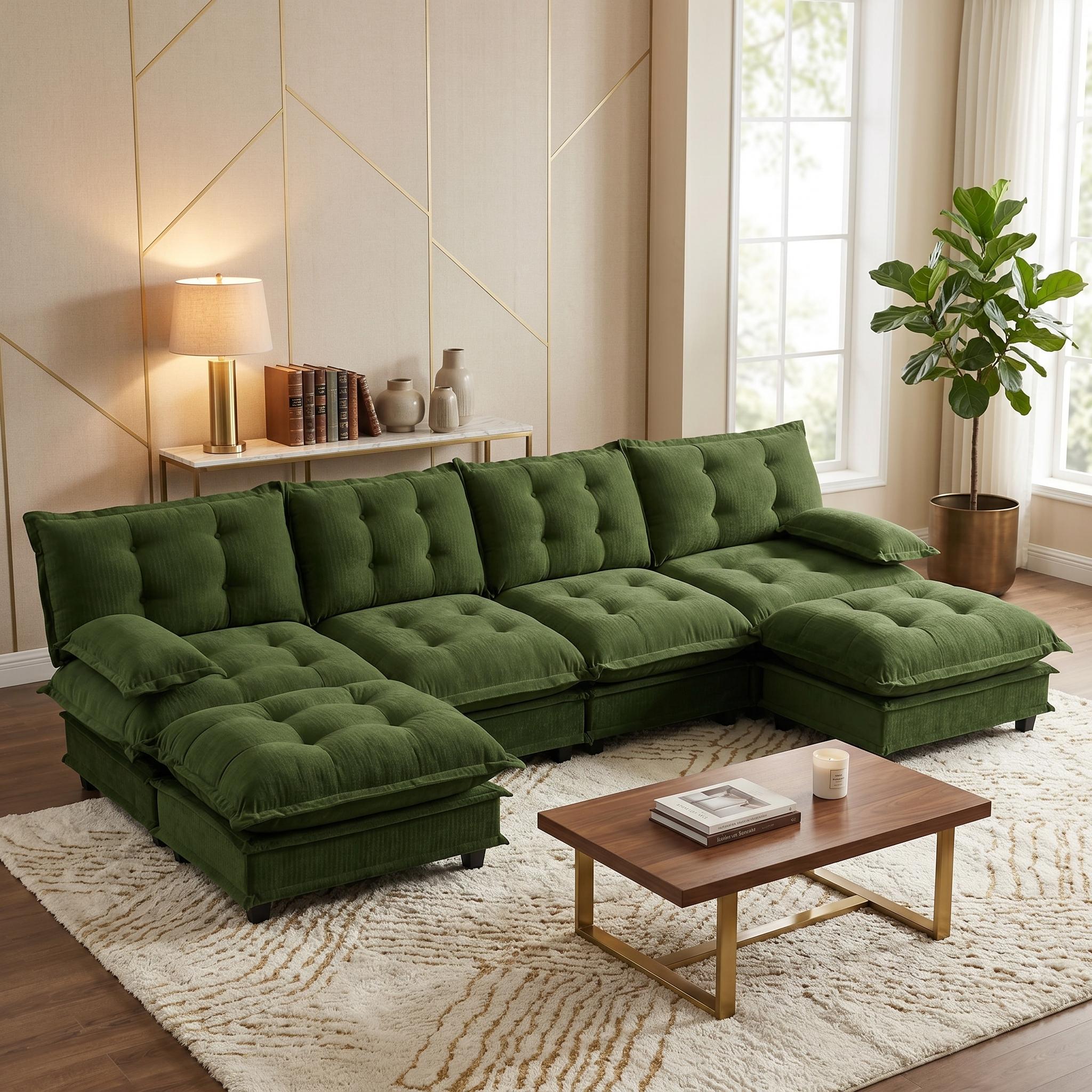 Curated visual reference: Gallery Detail: Homy Casa Chill 138 In W Modular Sectional Sofa 4
