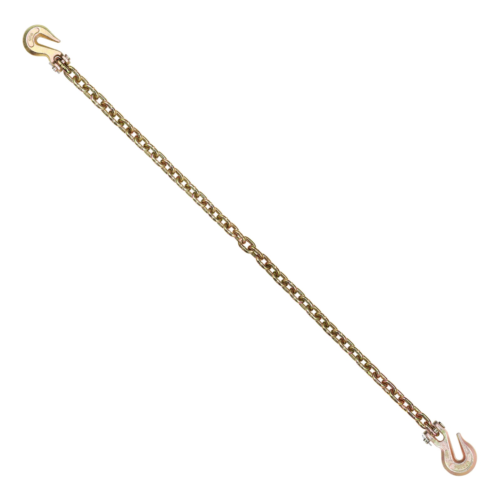 SVOPES SVOPESZGTLSGM10494V0 G80 Transport Binder Chain. 5/16inch x 10.3ft 2-Pack Tow Chain with Clevis Grab Hooks. 4900 lbs Safe Working Load. Durable Logging Chain for Securing Loads and Towing Applications