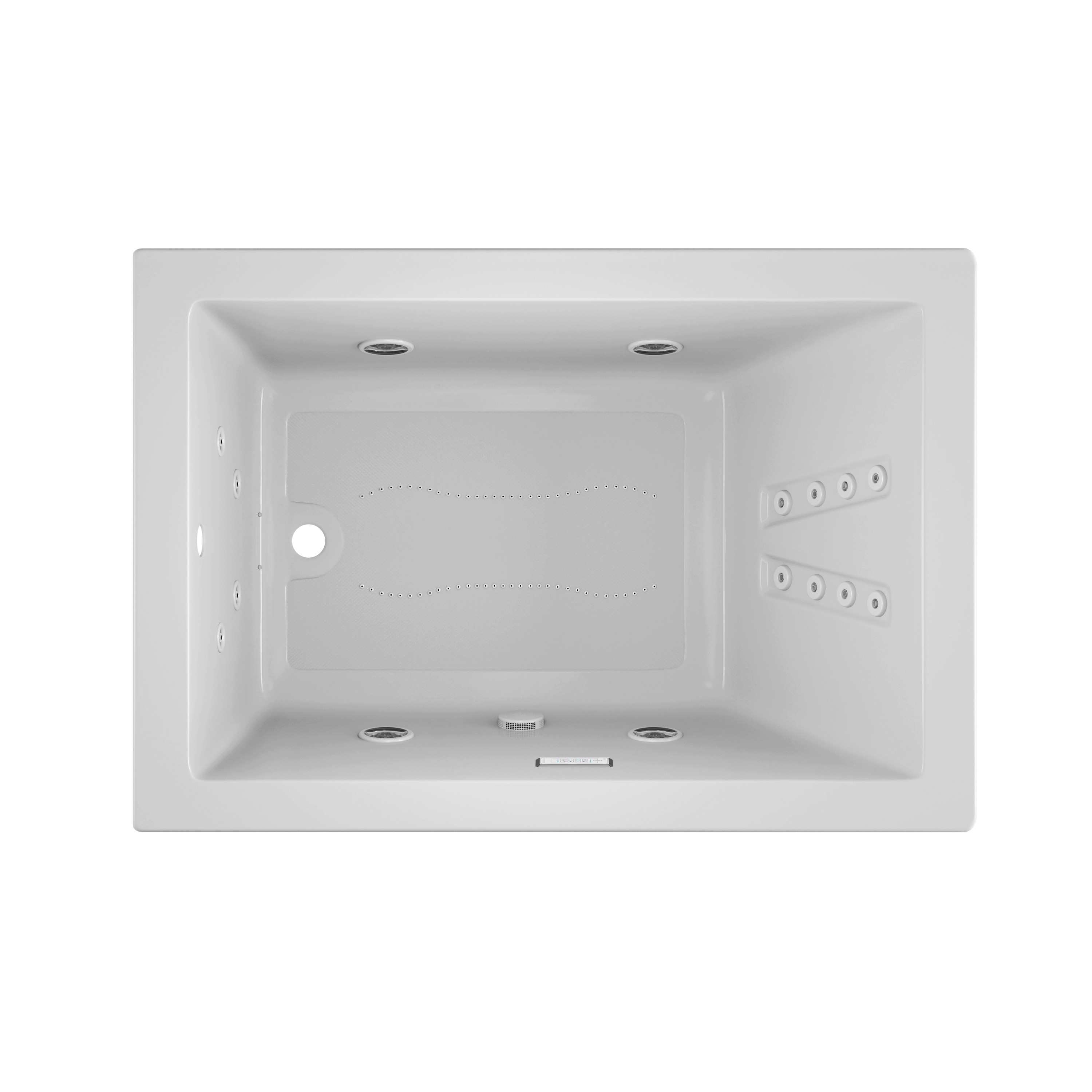 Solna 42-in x 60-in White Acrylic Drop-In Whirlpool and Air Bath Combination Tub (Reversible Drain) | - Jacuzzi SOL6042CRL4IWW