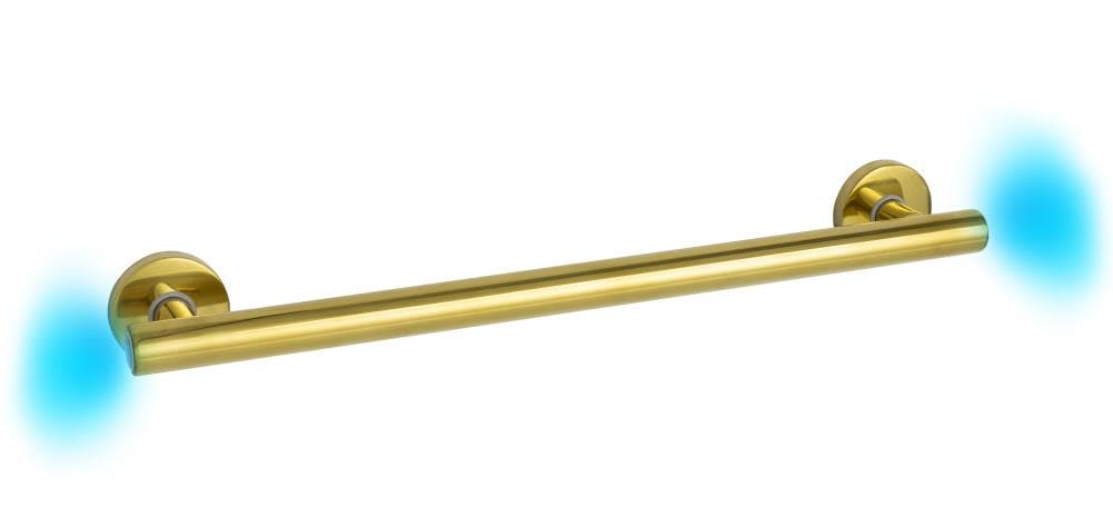 evekare EVK-0377-ICU LED grab bar 24-in Gold Wall Mount ADA Compliant Grab Bar (550-lb Weight Capacity)